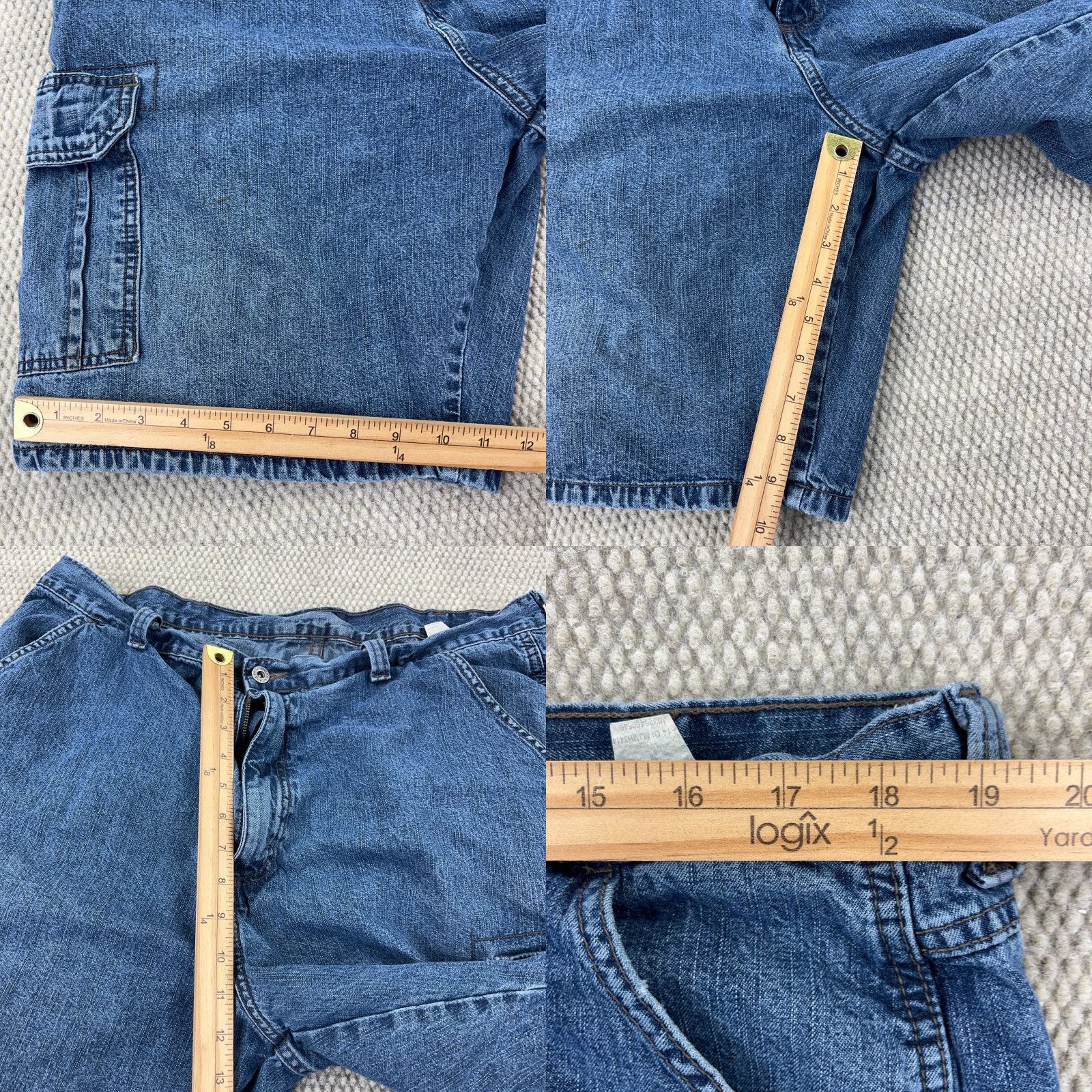Wrangler VINTAGE Wrangler Shorts Men 38 Cargo Jorts Baggy Y2K 00s Skater Cyber Work Wear Denim Blue 5-Pocket Mens Size US 38 / EU 54 - 8 Thumbnail