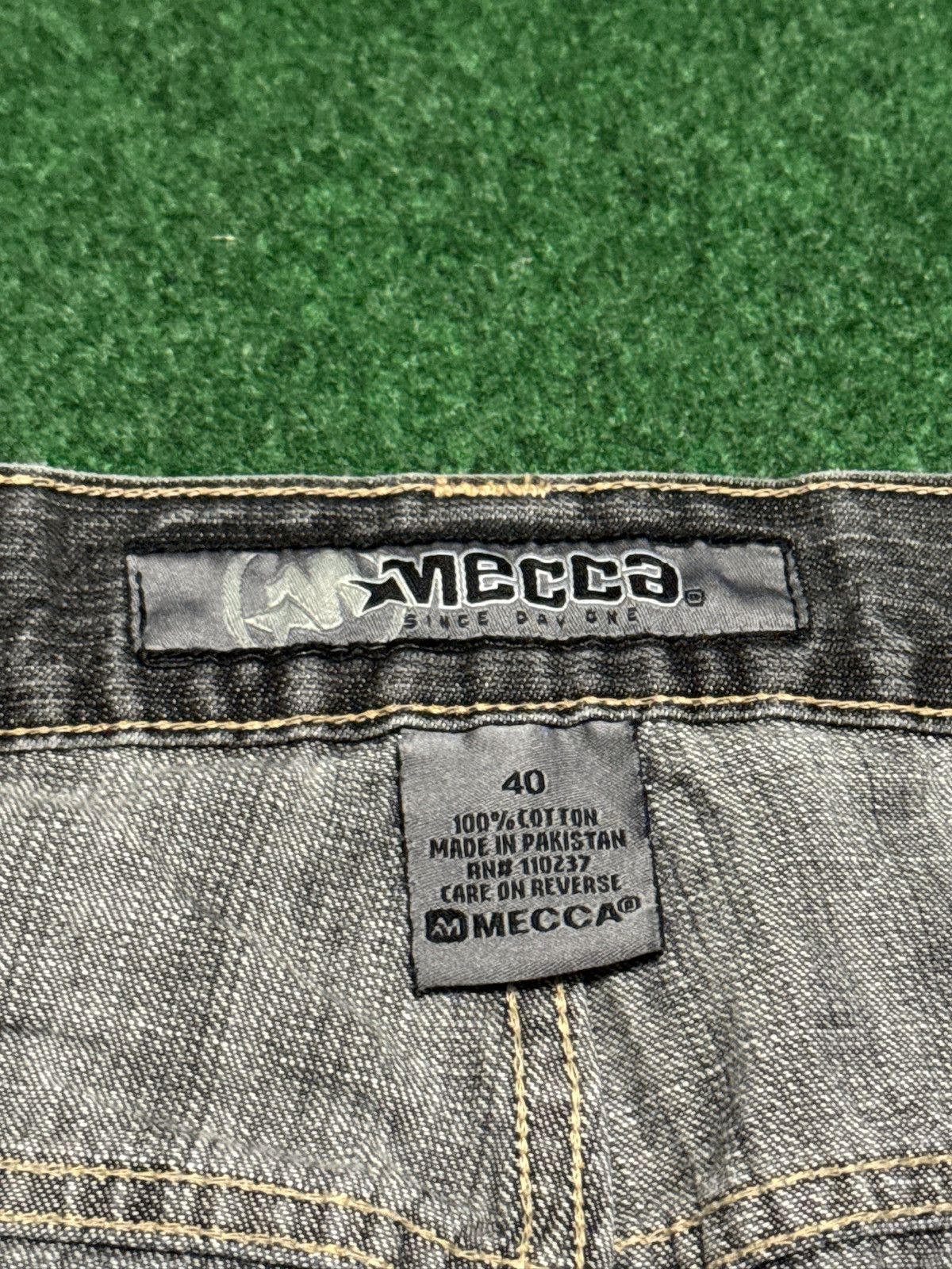 Mecca Mecca Baggy Black Jorts 40 Denim 16” Hip Hop Grunge Shorts Size US 40 / EU 56 - 4 Thumbnail
