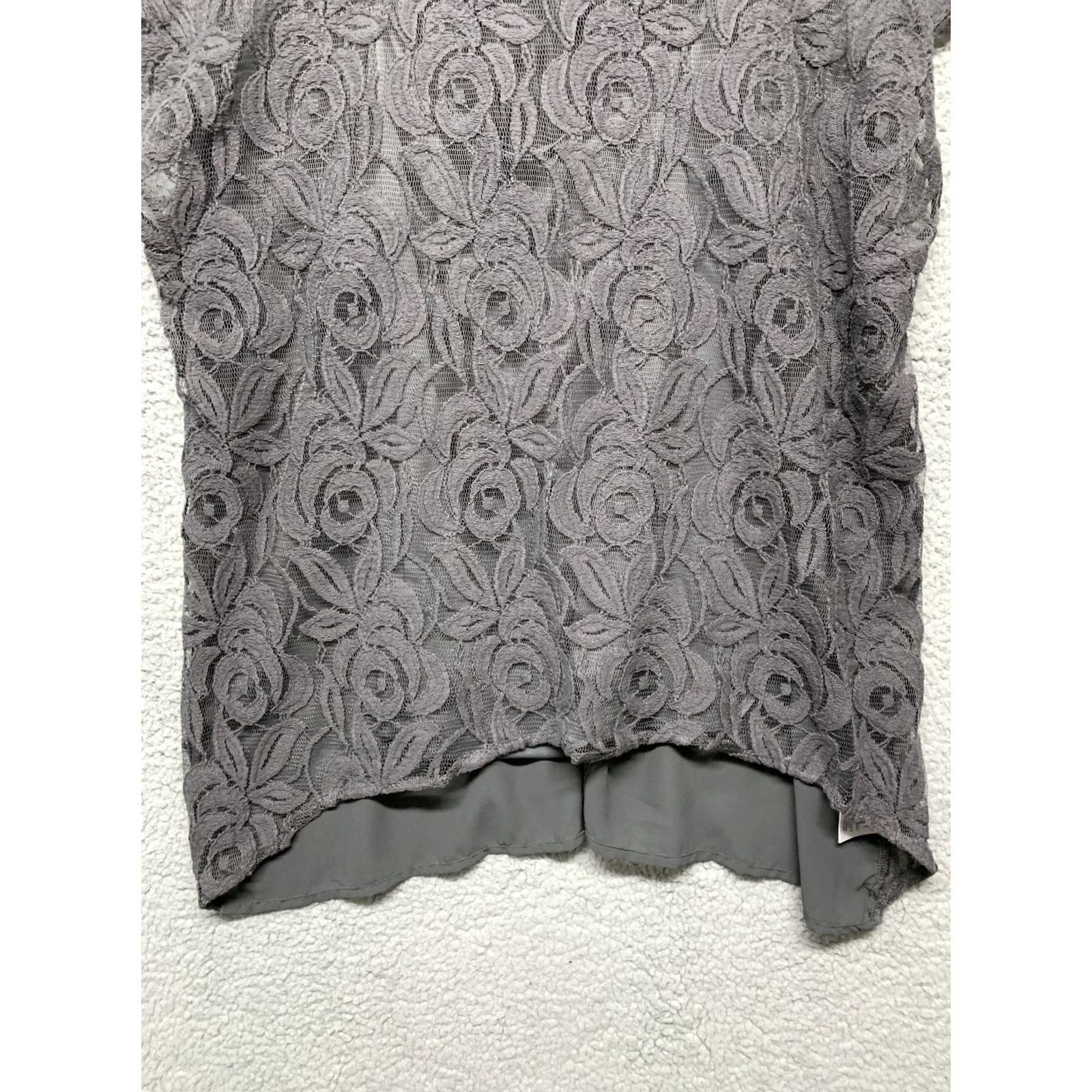 Apt. 9 APT 9 Womens 2 Piece Gray Tunic with Tank Top XL Extra Large Size XL / US 12-14 / IT 48-50 - 3 Thumbnail