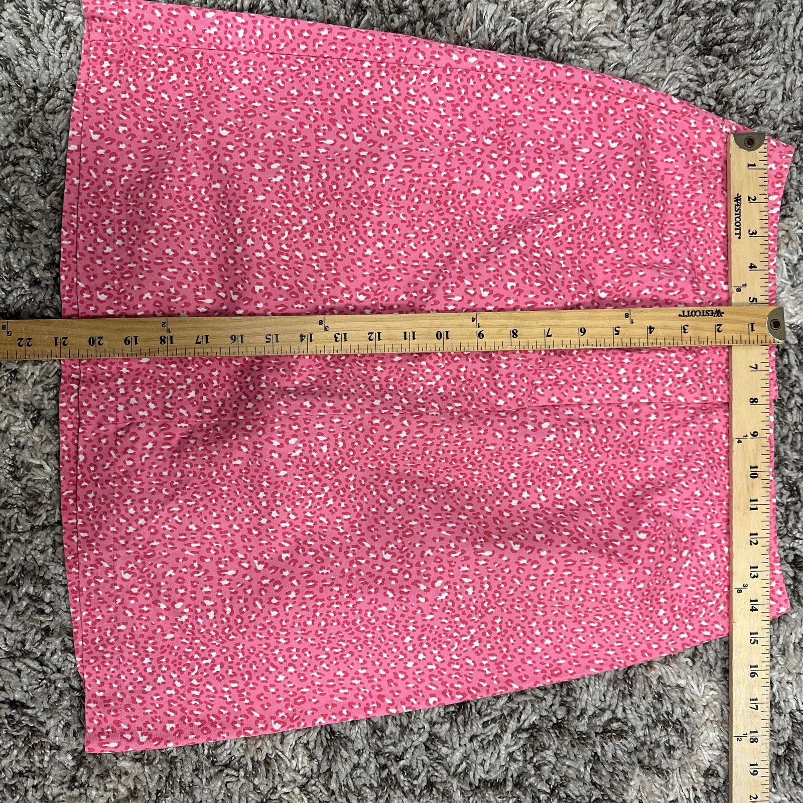 Other Vintage Pink Leopard Print Pencil Skirt 6 S Cheetah Animal Size 28" / US 6 / IT 42 - 8 Thumbnail
