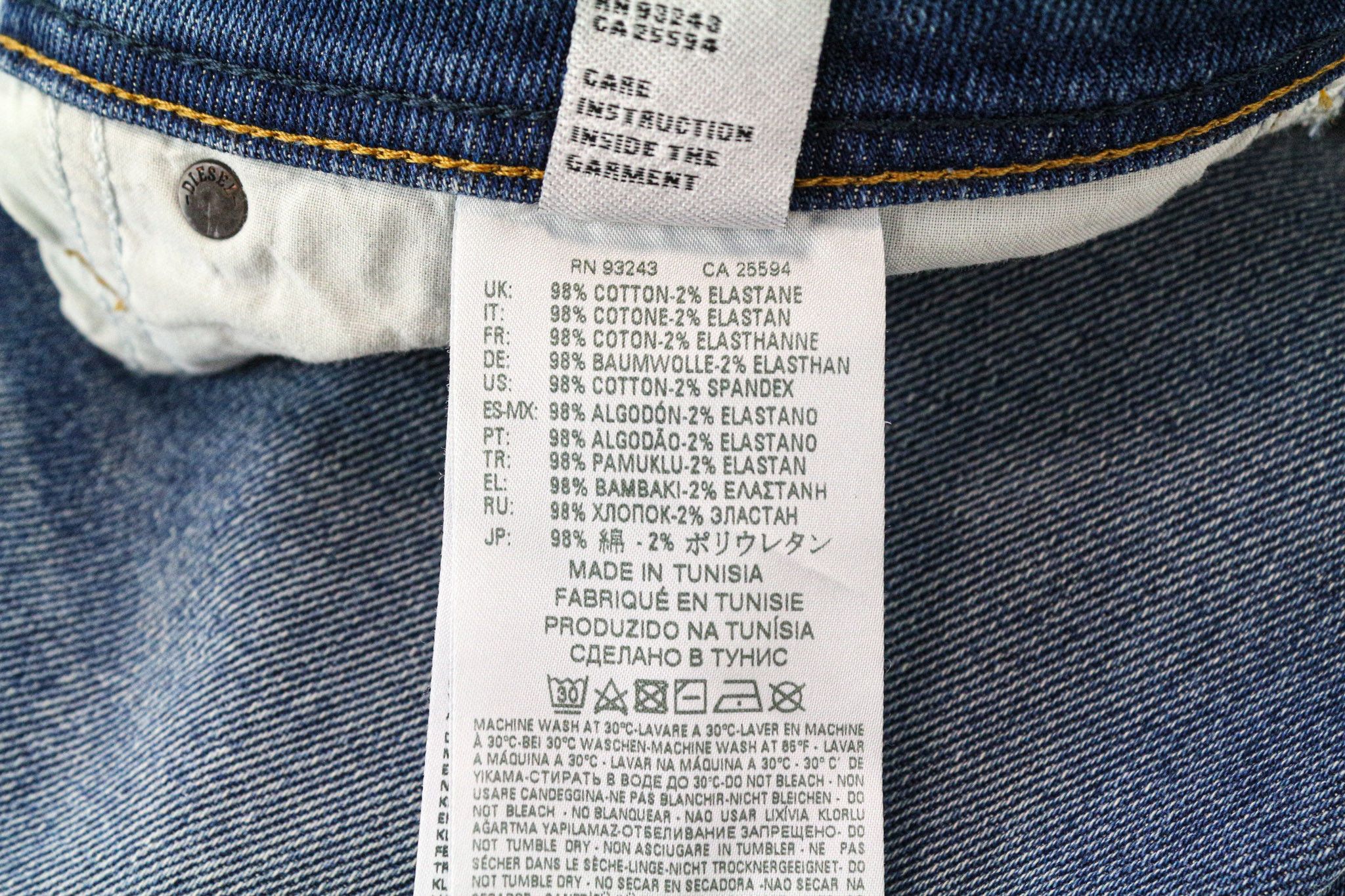 Diesel LARKEE-BEEX 089AW W32/L32 Blue Stretch Jeans 74667 Size US 32 / EU 48 - 8 Thumbnail