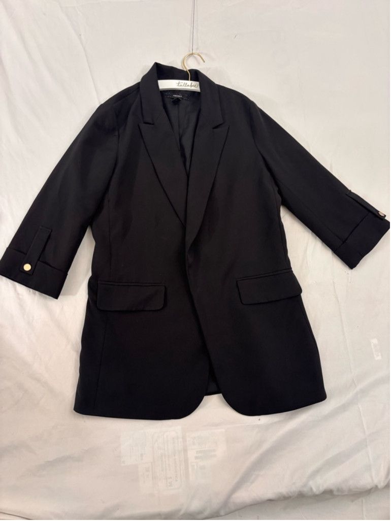 Forever 21 Women's Forever 21 Black Blazer Size L Size L / US 10 / IT 46 - 1 Thumbnail