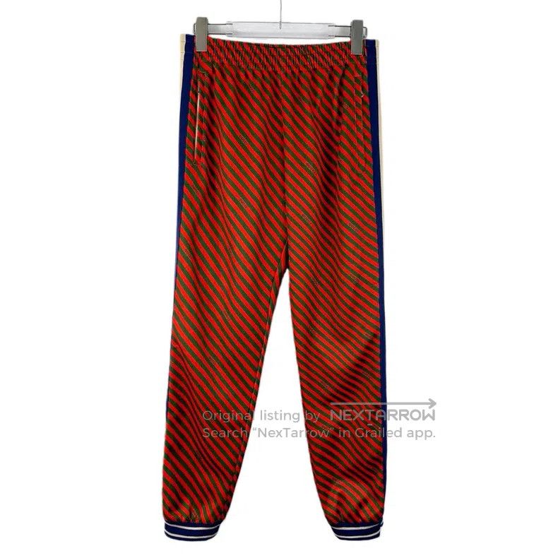 Gucci Gucci SizeXS Colour-blocked striped cotton casual trousers Size 42" / US 20 - 1 Thumbnail