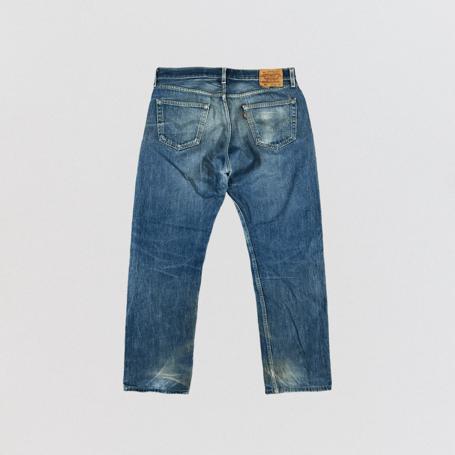 Levi's 90s Vintage Blue Wash Levis 501 Jeans-JM2937 Size US 36 / EU 52 - 2 Thumbnail