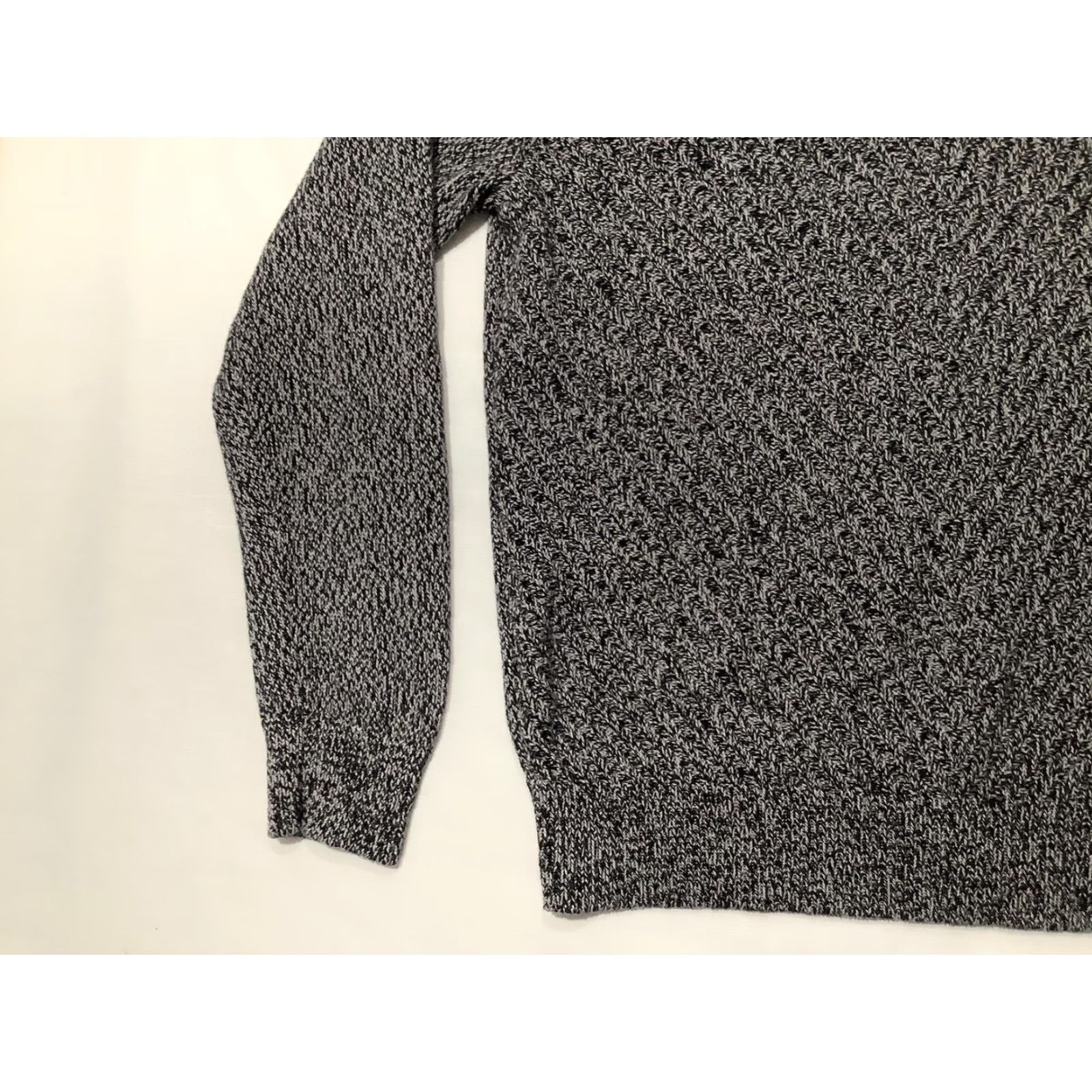 Vintage Calvin Klein Jeans Sweater Mens Medium Gray Herringbone Mock Neck 1/4 Zip Pullover Knit Long Sleeve Casual Size US M / EU 48-50 / 2 - 4 Thumbnail