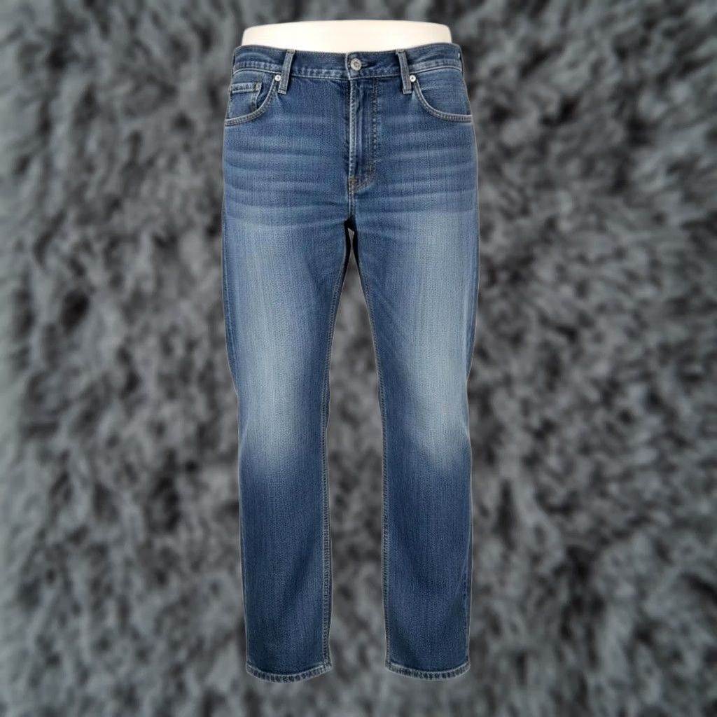 Levi's Levi's 514 Jeans Mens 38x32 Blue Medium Wash Straight Denim Zip Fly Regular Fit 5-Pocket World USA Leather Patch Logo Vintage: No Size US 38 / EU 54 - 1 Thumbnail