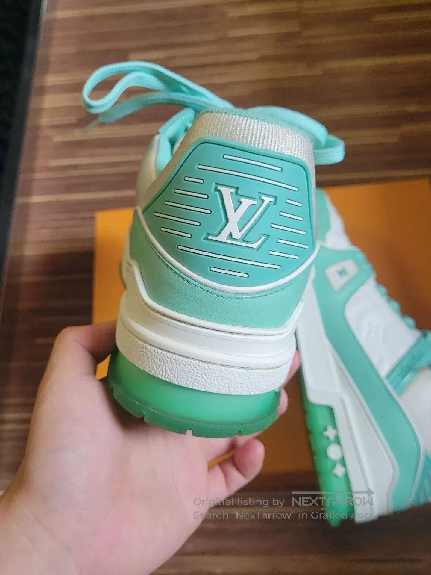 Louis Vuitton Louis Vuitton Tiffany Green Trainer Sneakers. Size US 8 / EU 41 - 6 Thumbnail
