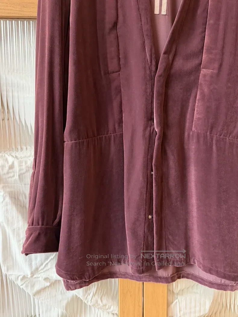 Rick Owens Rick Owens Peach Grey Velvet Open-Cardigan Jacket Size S / US 4 / IT 40 - 5 Thumbnail