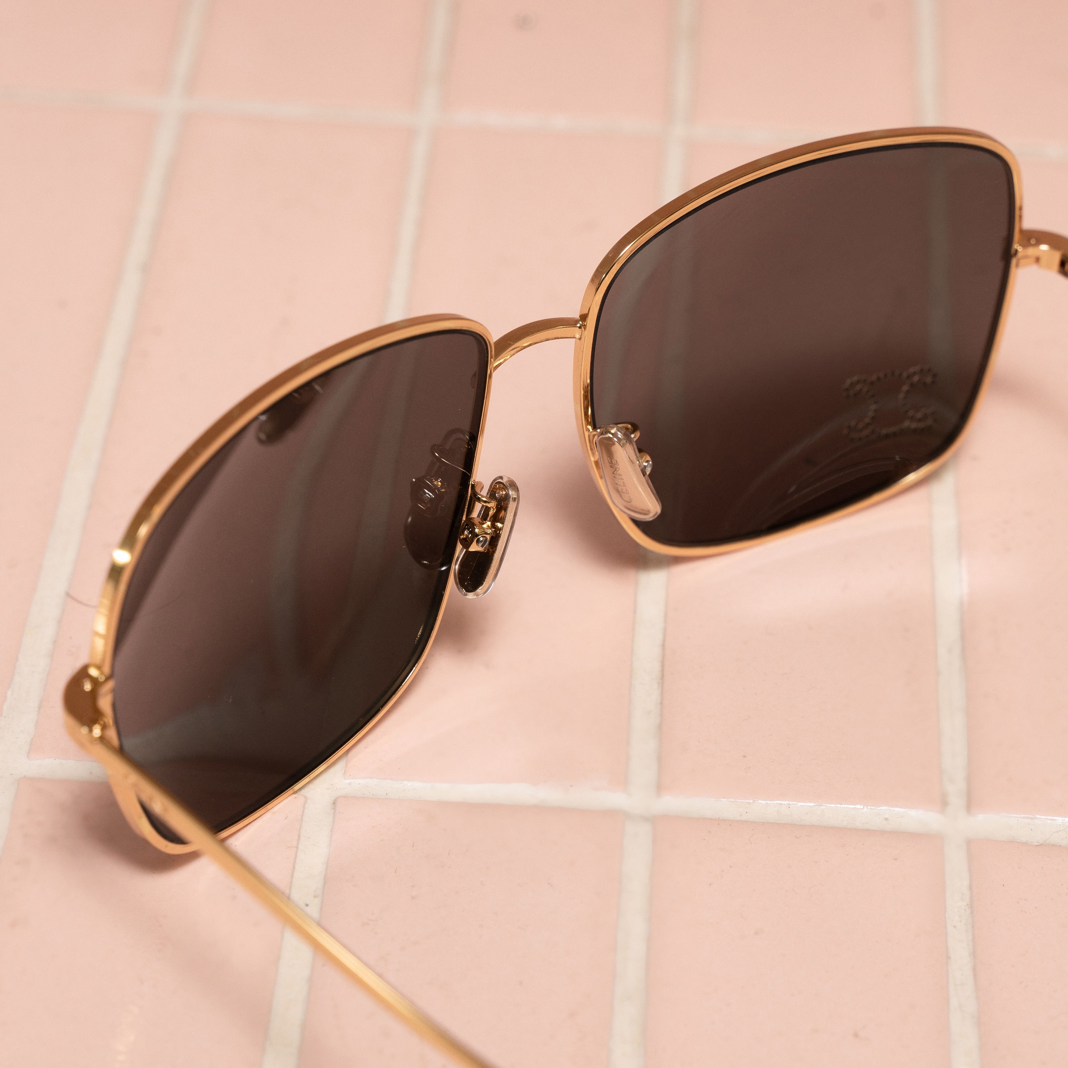 Celine CELINE Triomphe Rhinestone 01 Sunglasses Size ONE SIZE - 7 Thumbnail