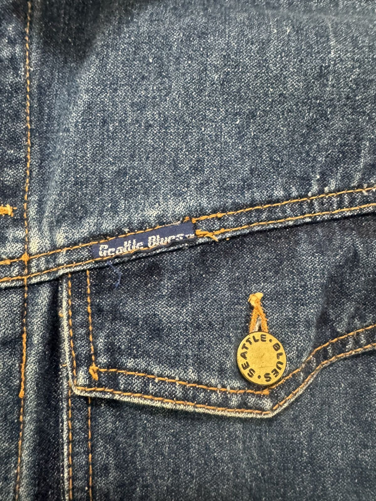Other Vintage 80s Seattle Blues Denim Trucker Jacket Size US L / EU 52-54 / 3 - 4 Thumbnail