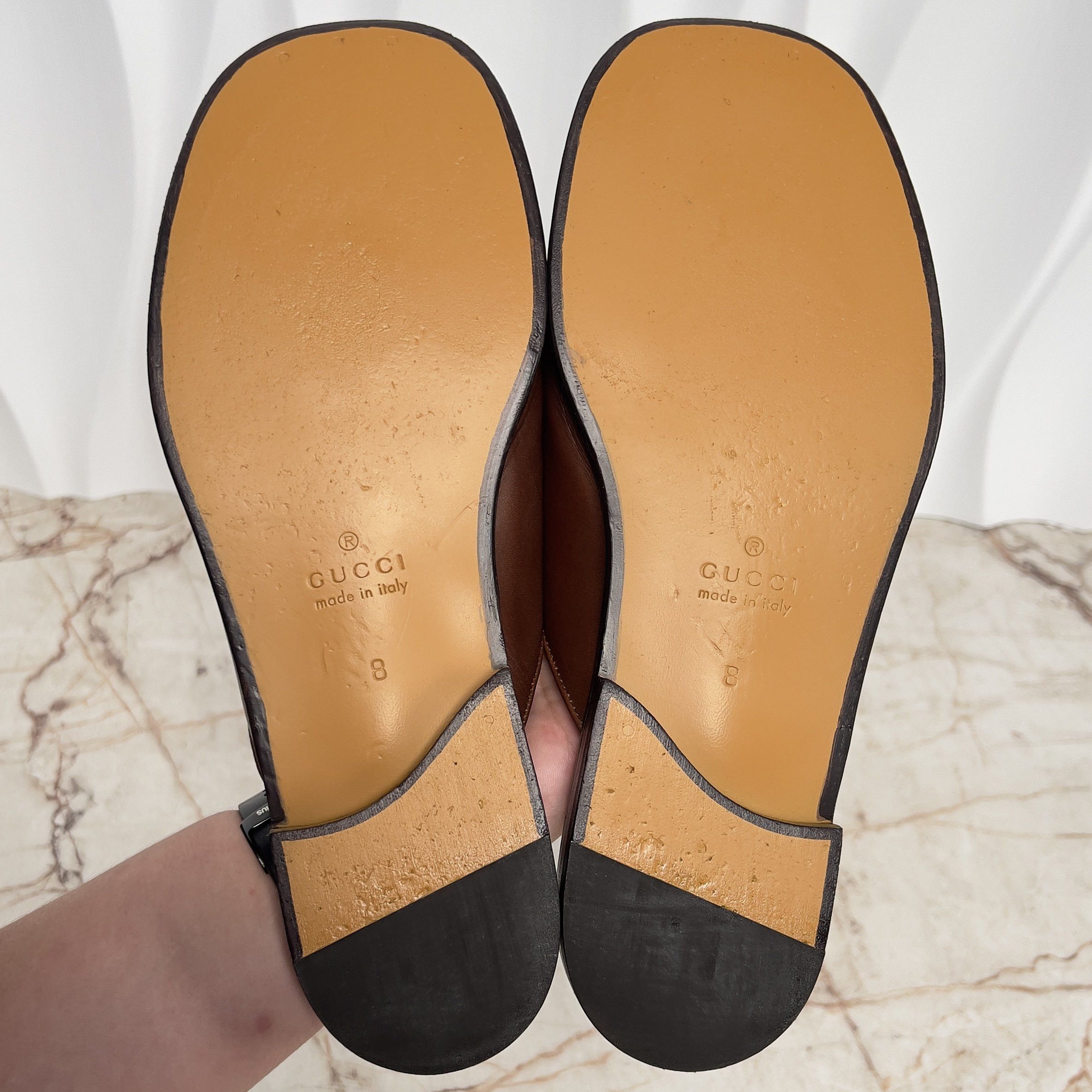 Gucci River Horsebit Sabot Clogs Mules Slippers Brown Leather Size US 8.5 / EU 41-42 - 12 Thumbnail