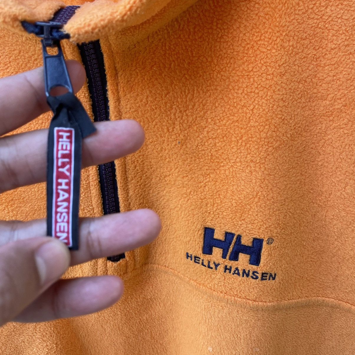 Helly Hansen × Vintage 🔥Vintage Helly Hansen Big Logo Half Zipper Fleece Sweatshirt Size US L / EU 52-54 / 3 - 9 Thumbnail