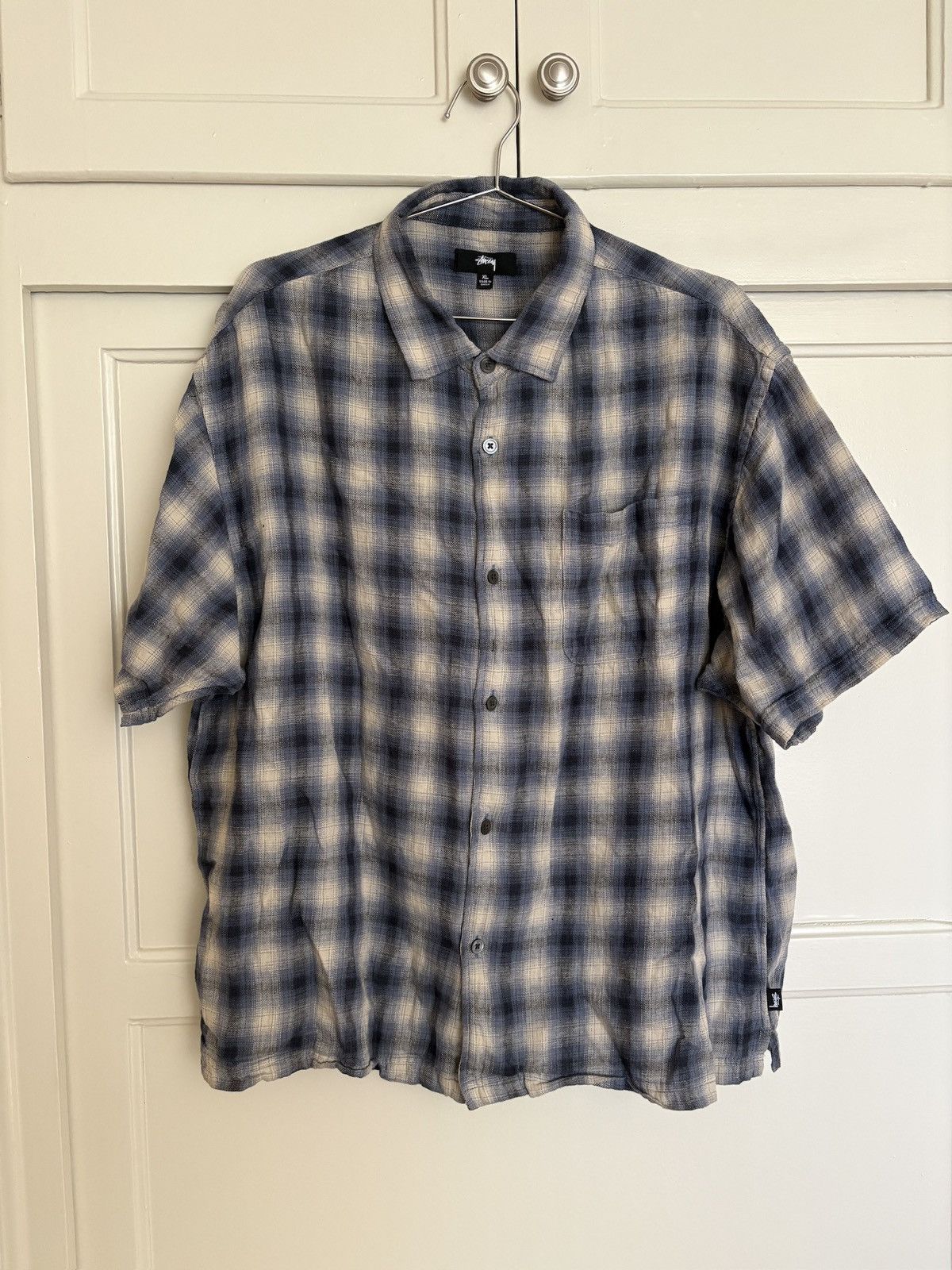 Stussy Wrinkly Gingham SS Shirt | Grailed