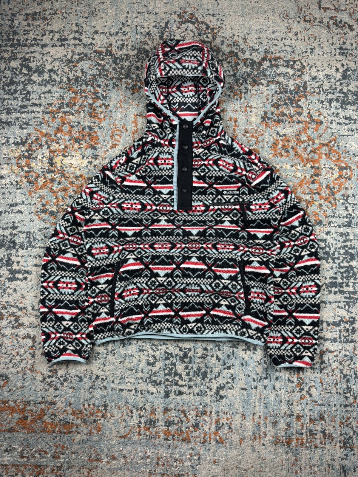 Columbia × Vintage Vintage Y2K Columbia Sherpa hoodie Navaho print gorpcore Size US M / EU 48-50 / 2 - 1 Thumbnail