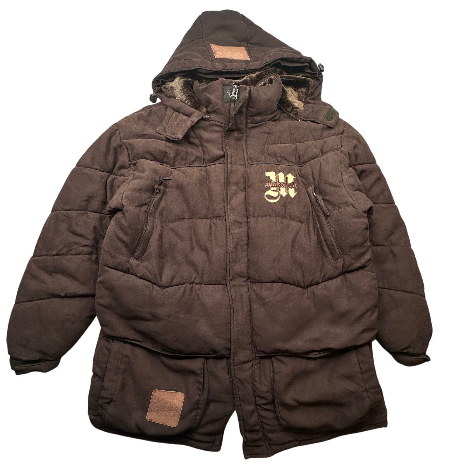 Makaveli VTG Makaveli Branded Tupac Parka Brown Puffer Jacket Mens XL Size US XL / EU 56 / 4 - 1 Thumbnail