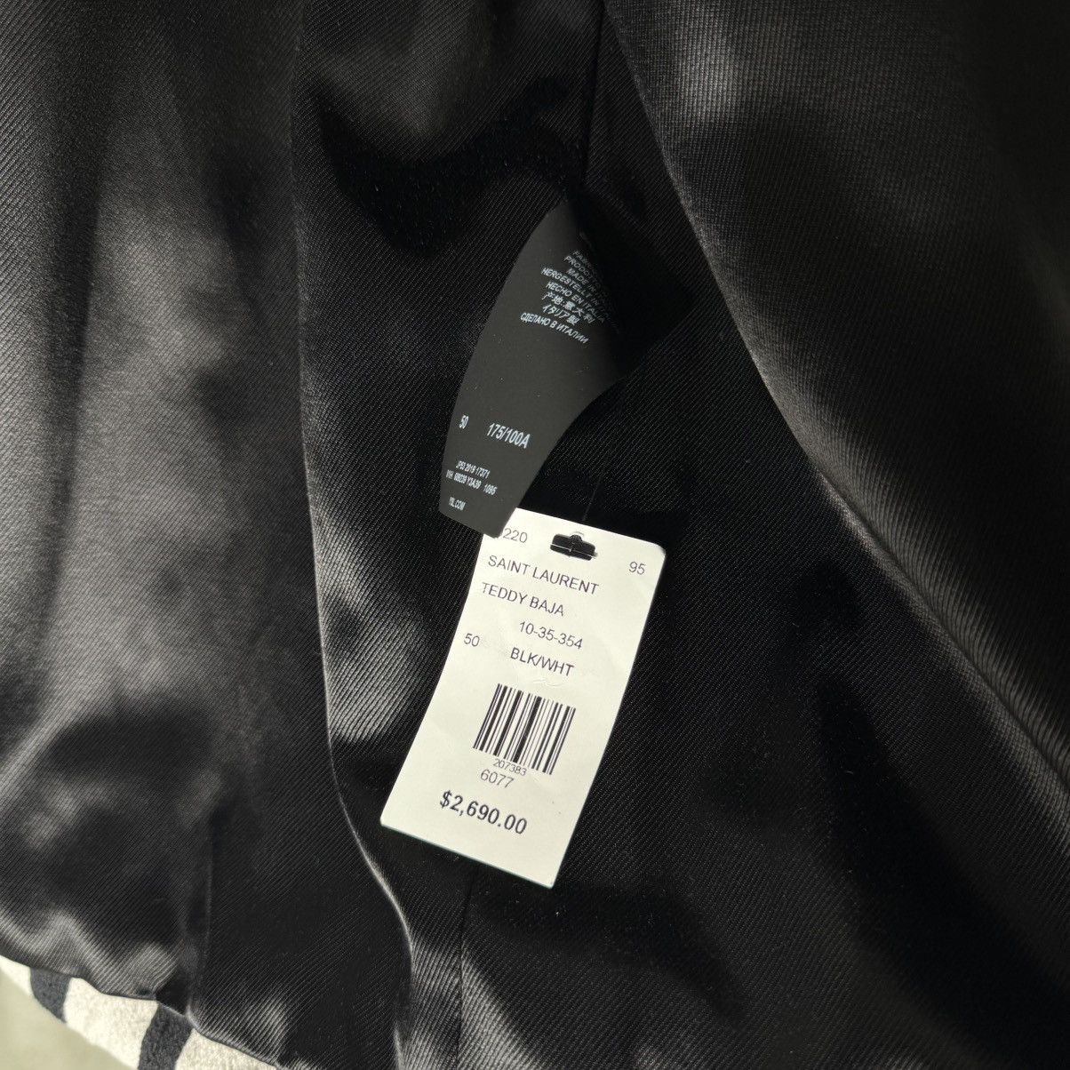 Saint Laurent Paris Saint Laurent Paris “Teddy Baja” striped hoodie Size US M / EU 48-50 / 2 - 8 Thumbnail