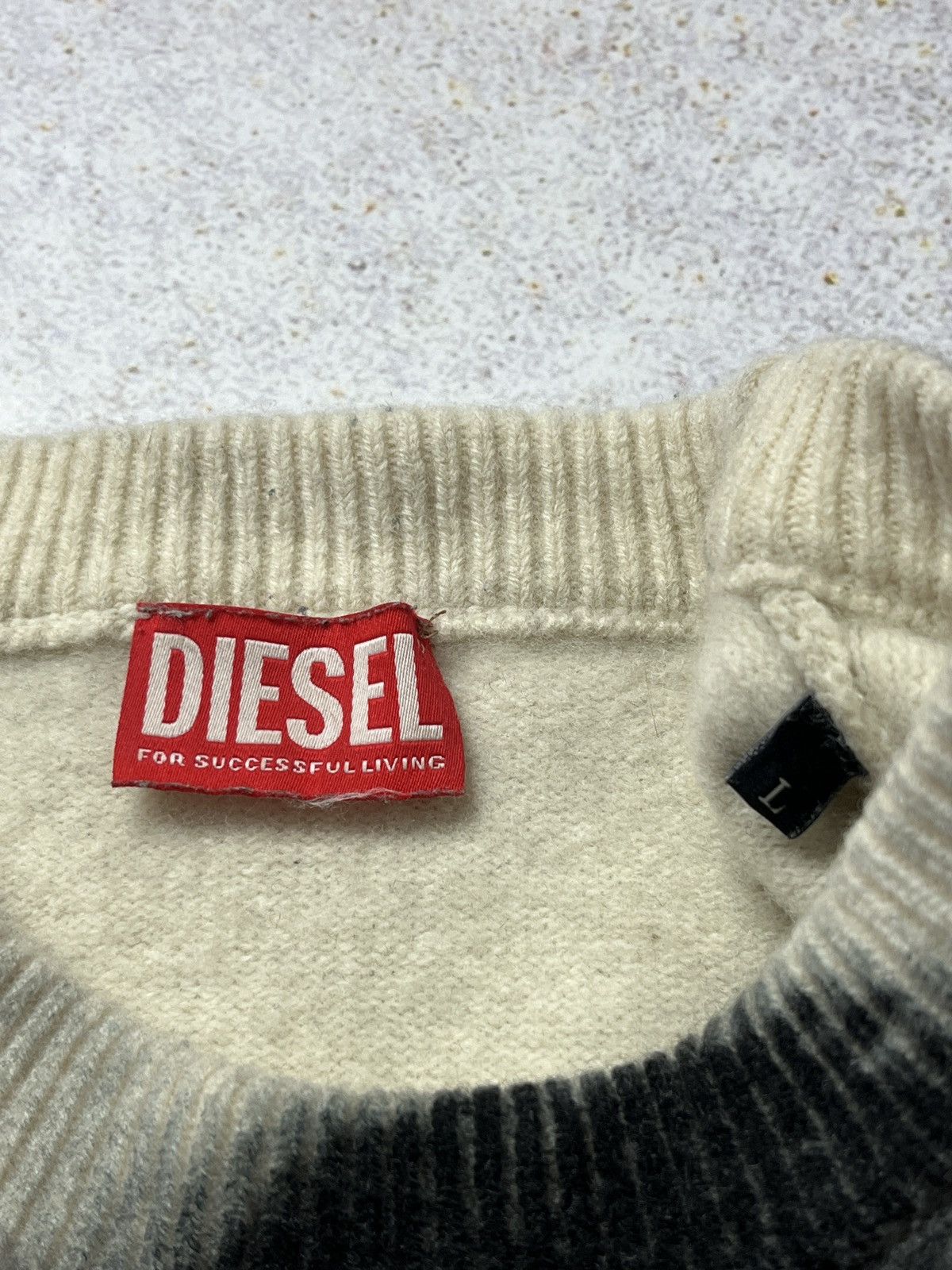 Diesel DDP Diesel K-Victory Photograph-Print Wool Sweater Size US L / EU 52-54 / 3 - 7 Thumbnail