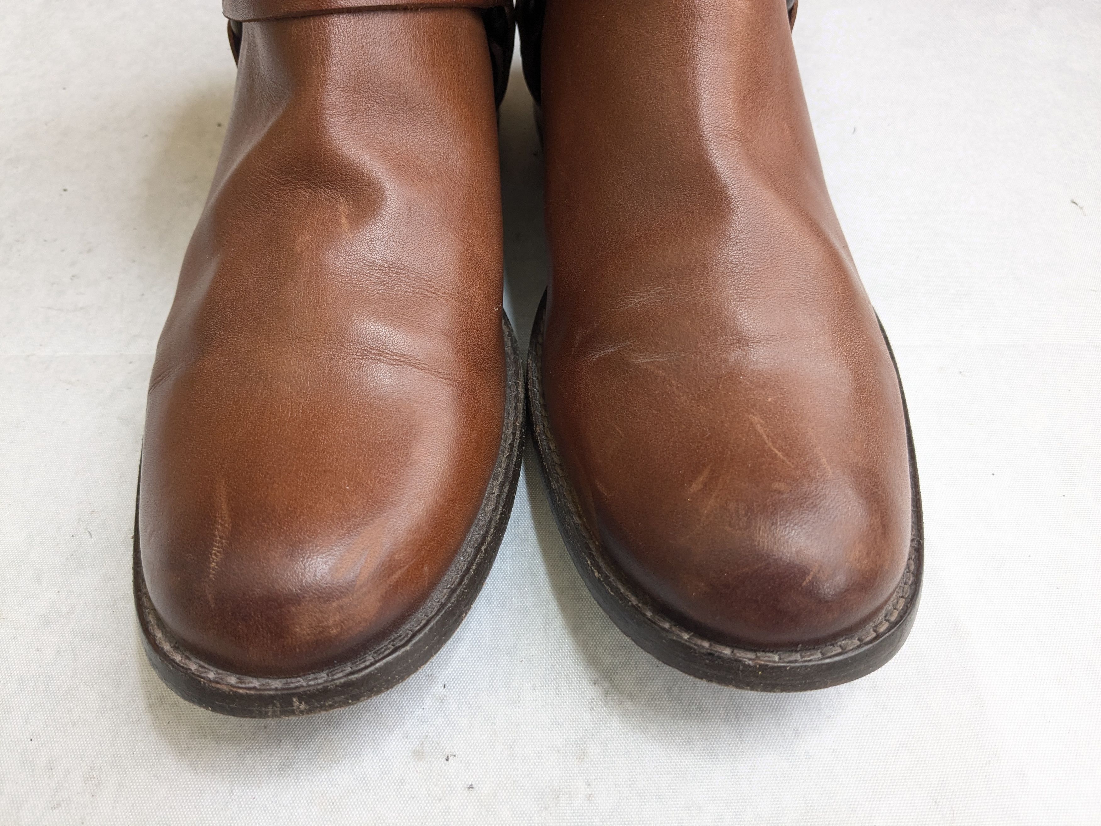 Frye Frye Harness Boots Brown Leather 7.5 Leather Buckle Harness Size US 7.5 / EU 40-41 - 4 Thumbnail
