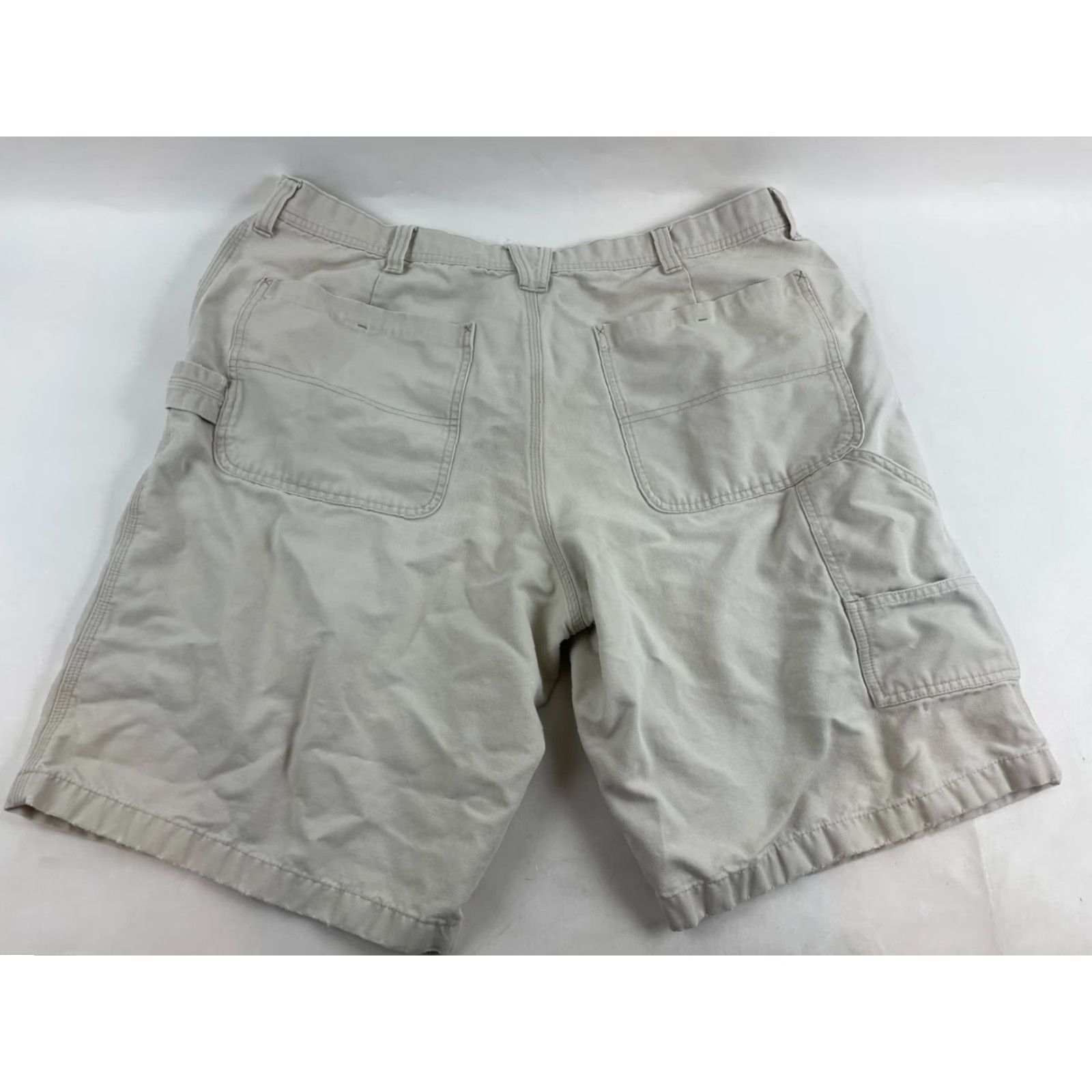 Vintage Canyon River Blues Shorts Men's 40 Tan Carpenter Pockets Cotton Flat Front 11in Inseam Size US 40 / EU 56 - 2 Thumbnail