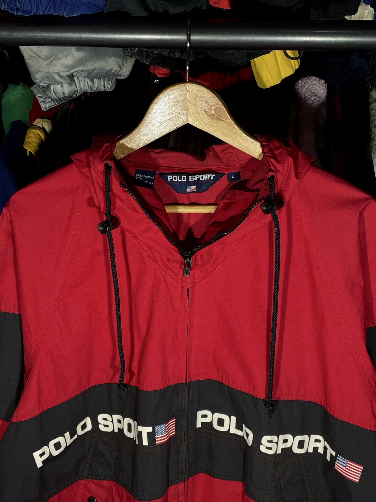 Polo Ralph Lauren Red Jacket Polo Sport 90’s Vintage Size US M / EU 48-50 / 2 - 3 Thumbnail