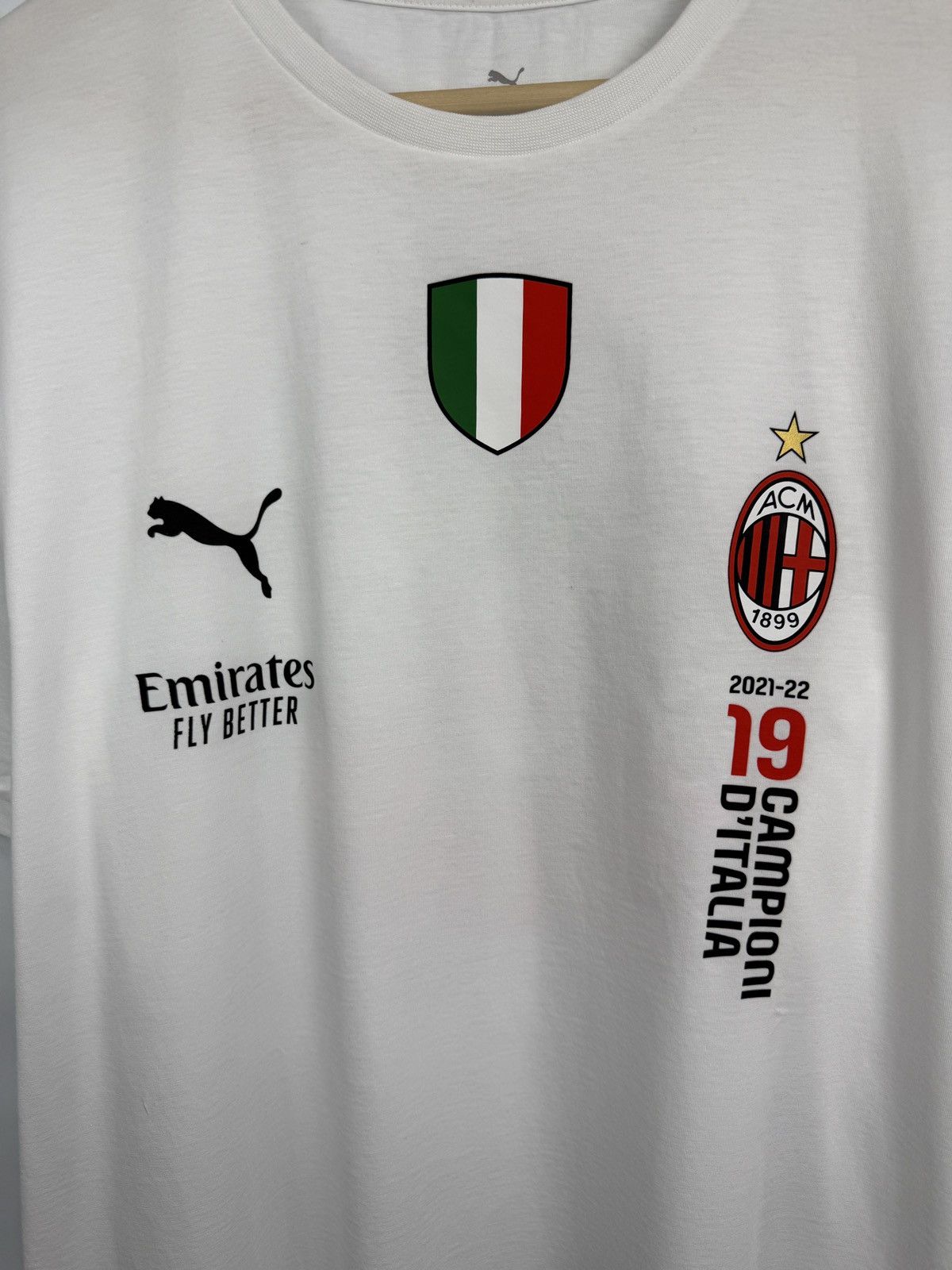 Puma 🇮🇹 Puma AC Milan 2021-22 Champions T Shirt Campioni D’Italia Size US XL / EU 56 / 4 - 5 Thumbnail