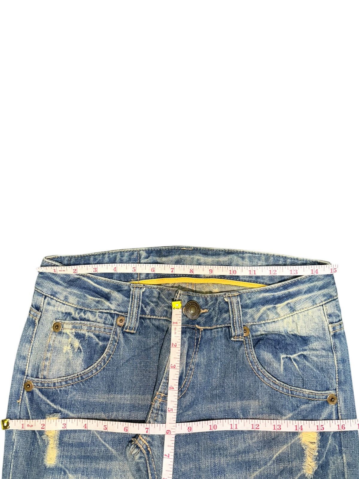Edwin Vintage Japanese Brand Rusty Wash Distressed Jeans Size 29" - 6 Thumbnail