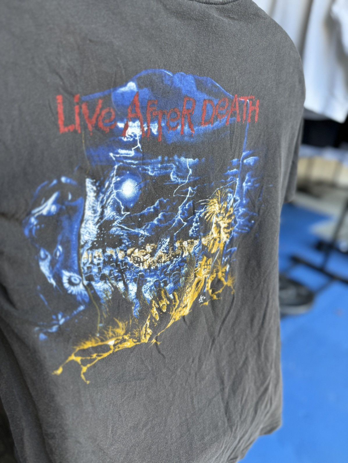 Band Tees Vintage Iron Maiden 1985 Life After Death Tour Size US L / EU 52-54 / 3 - 4 Thumbnail