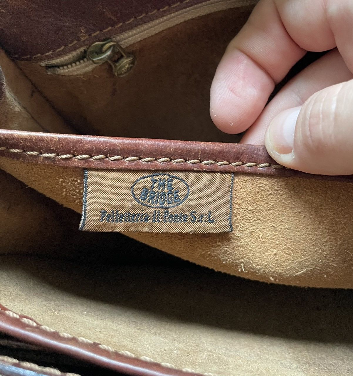 Vintage Archive Vintage Italy The Bridge Brown Leather Shoulder Bag Size ONE SIZE - 18 Thumbnail
