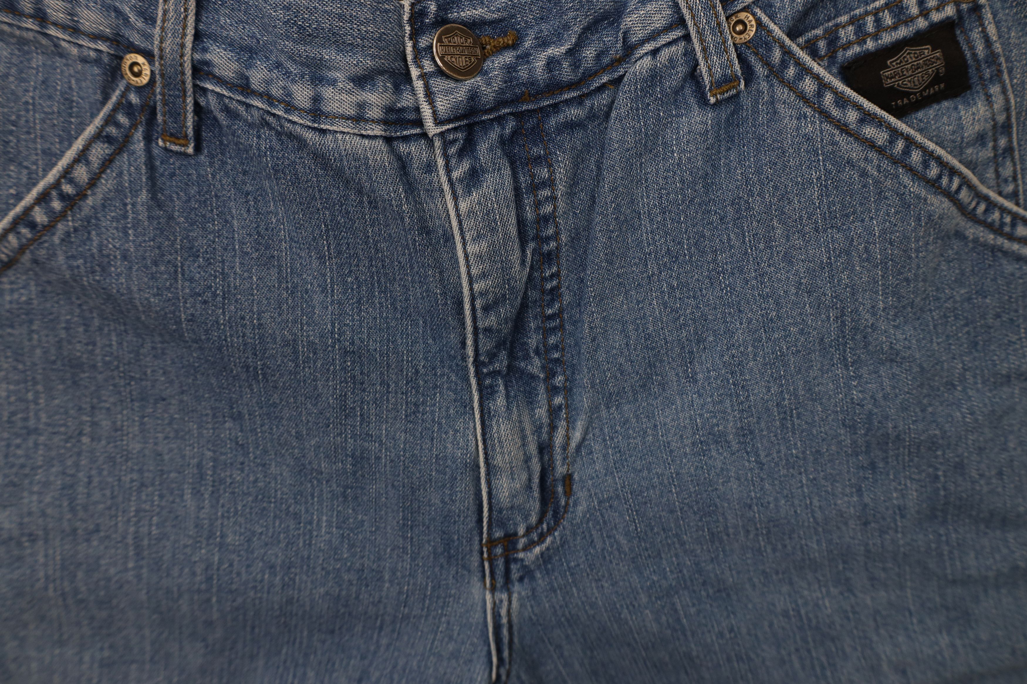 Harley Davidson Vintage 90s Harley Davidson Wide Leg Dungaree Denim Jeans Size US 30 / EU 46 - 7 Thumbnail