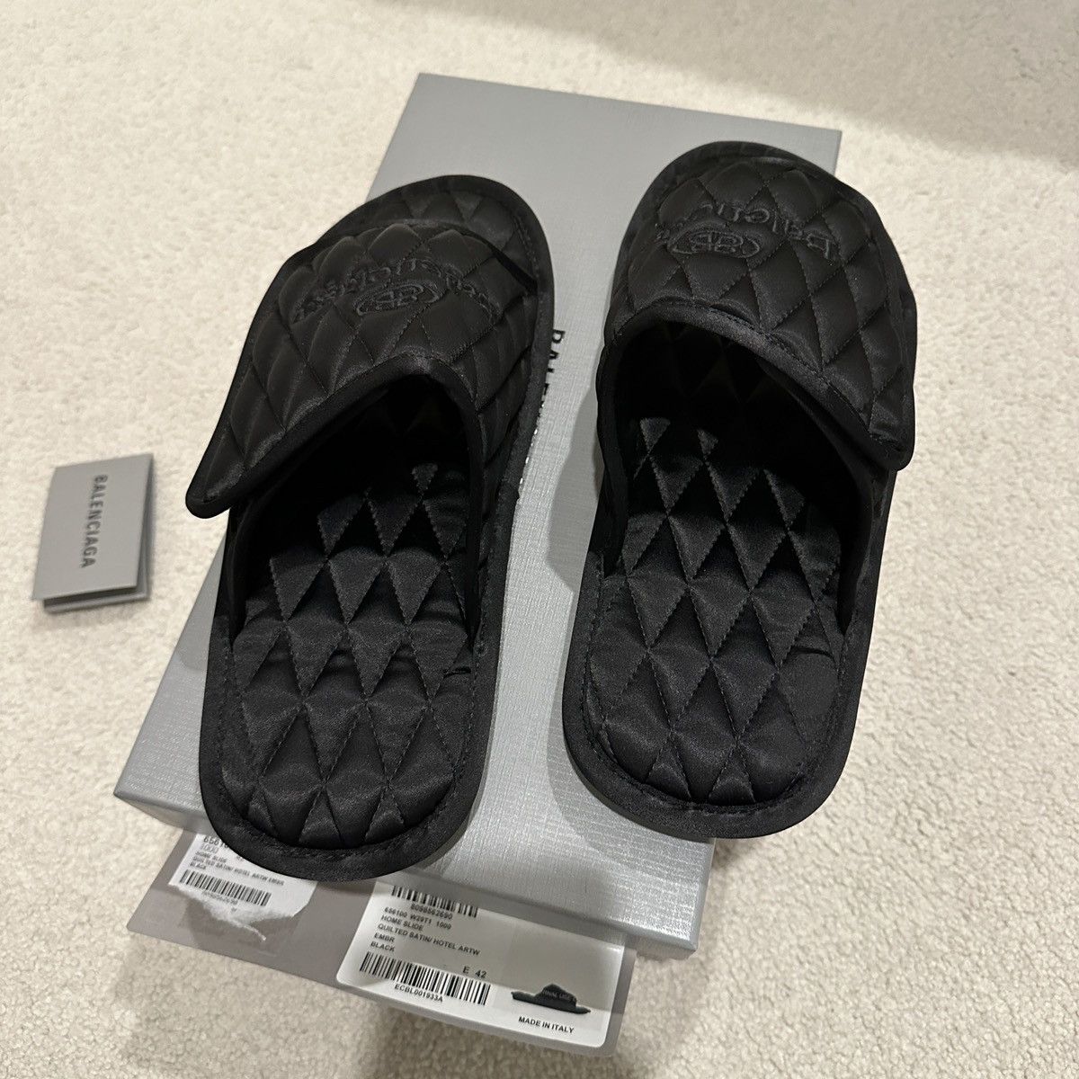 Balenciaga satin slides best sale