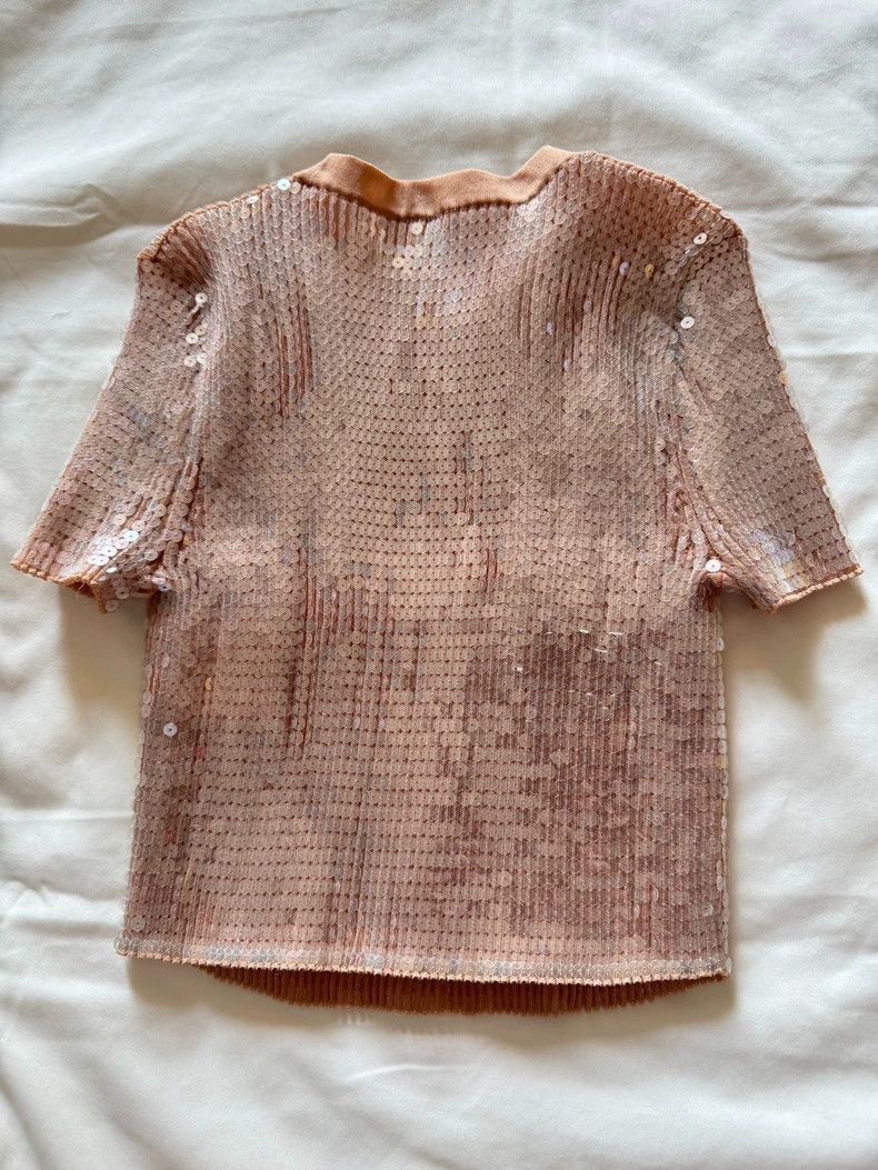 Alexander Wang Alexander Wang Sequin Embellished T-shirt- Size S / US 4 / IT 40 - 3 Thumbnail