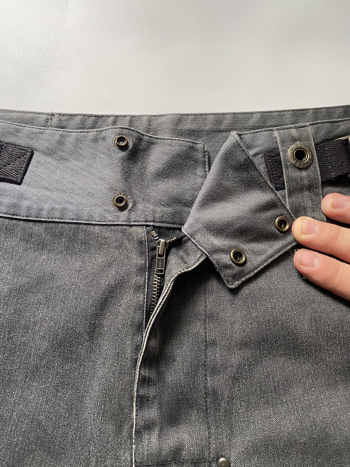 Diesel Vintage Diesel Rare Straight Jeans Leather Elements Size 31 Size US 30 / EU 46 - 10 Thumbnail