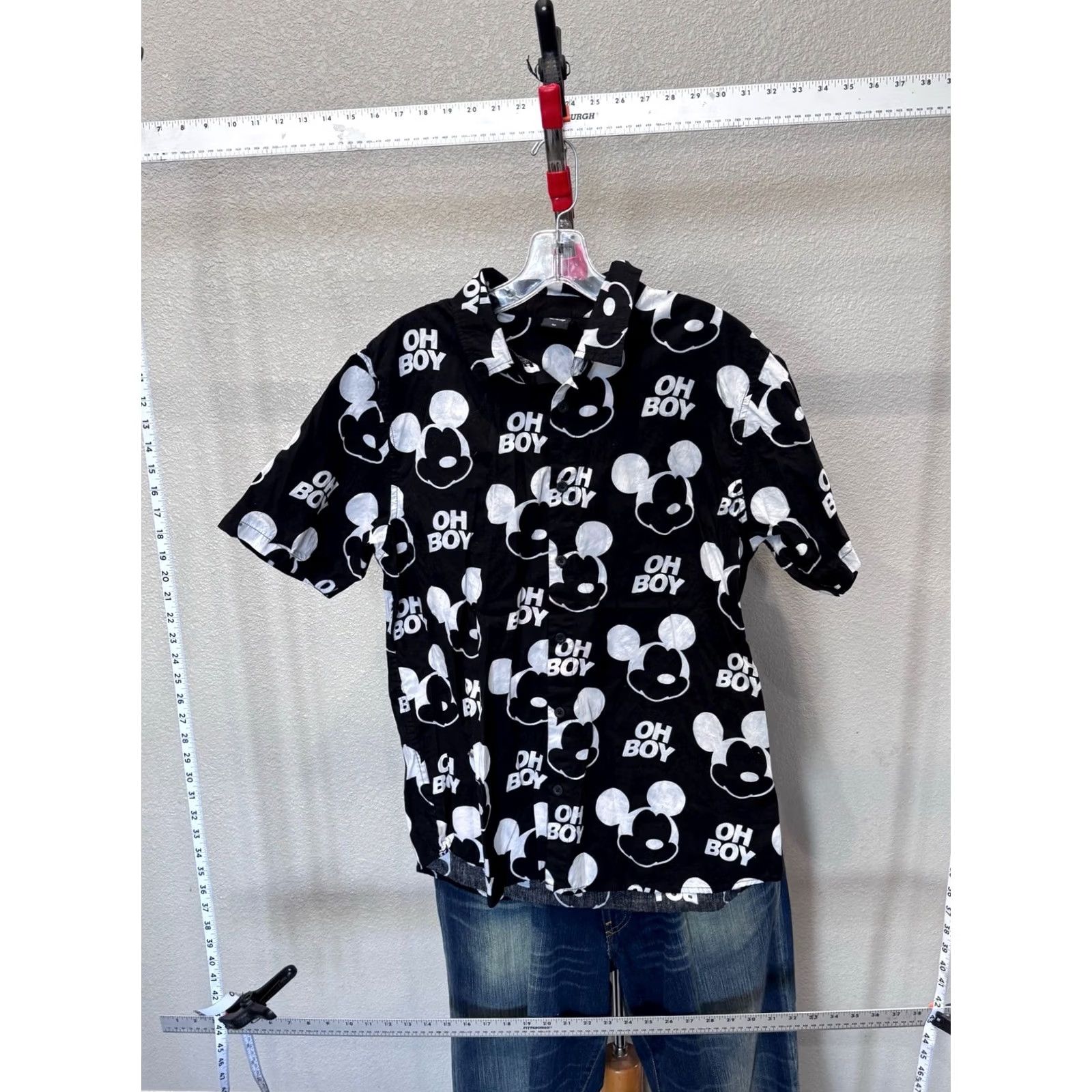 Disney Disney Neff Mickey Mouse Oh Boy BUTTON UP SHIRT Medium M Slim Mens Multicolor Size US M / EU 48-50 / 2 - 2 Thumbnail