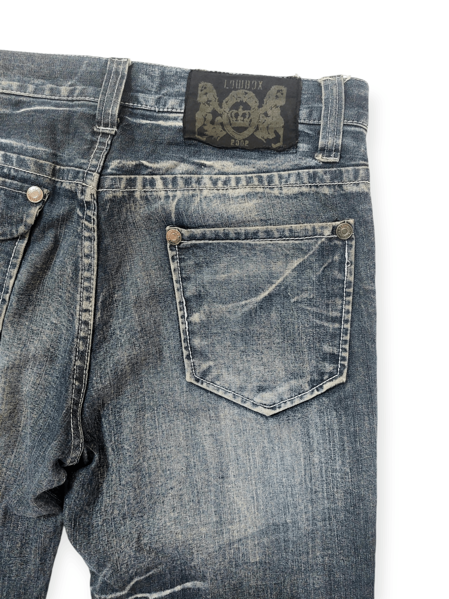 LOWBOX Vintage Lowbox Punk Distressed Denim Size US 33 - 14 Thumbnail