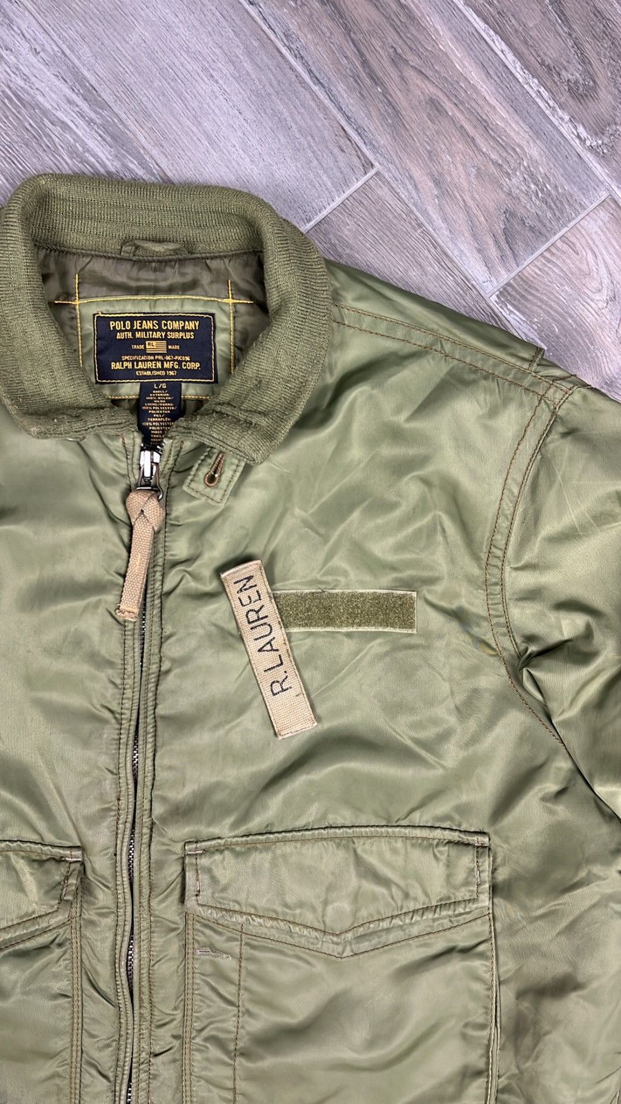 Polo Ralph Lauren × Vintage Rare❗️Vintage Nylon Ralph Lauren Polo Jeans Company bomber Size US L / EU 52-54 / 3 - 6 Thumbnail