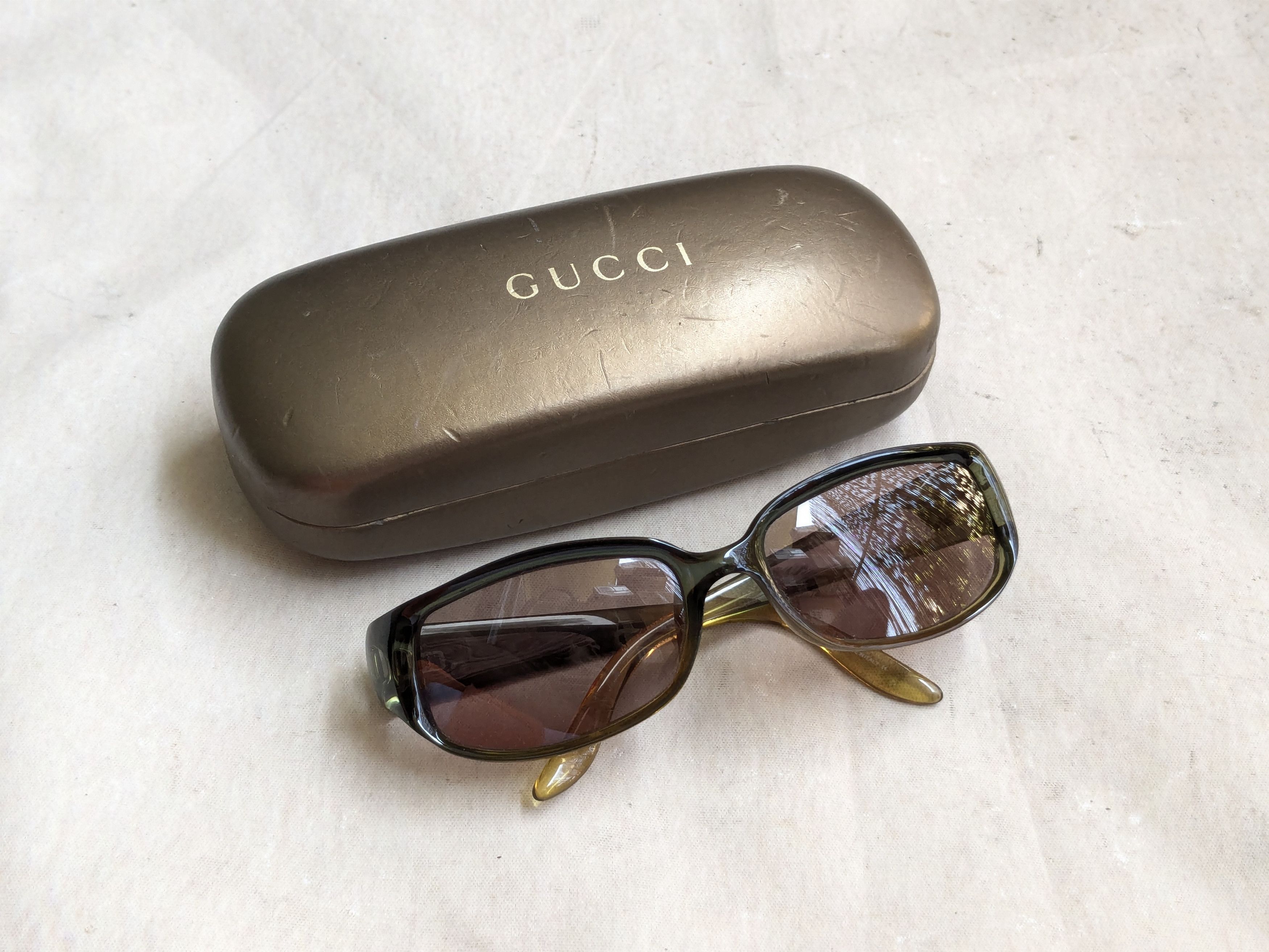 Gucci Sunglasses GG2475/S Green Gradient Plastic Y2K