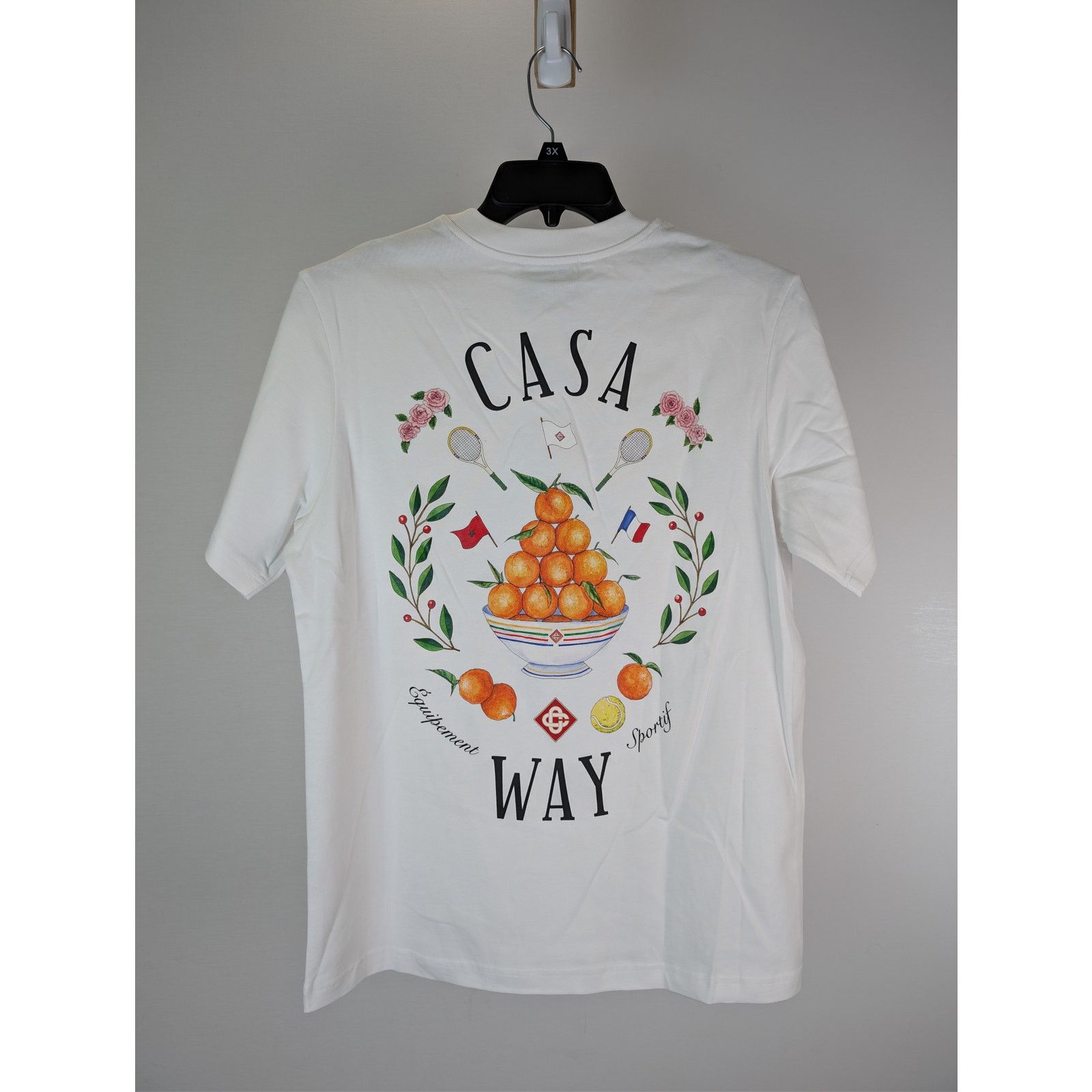 Casablanca o1rshd1 CC20 Casa Way Printed T-Shirt White Jersey in White Size US S / EU 44-46 / 1 - 16 Thumbnail