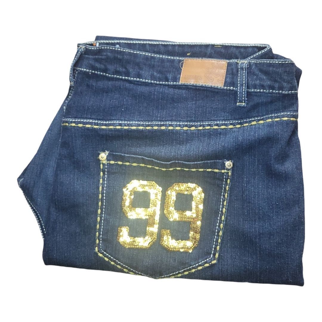 Akademiks Vintage Akademiks Jeans Women Sz 24W Embroidered Straight Le Size 42" / US 20 - 1 Thumbnail