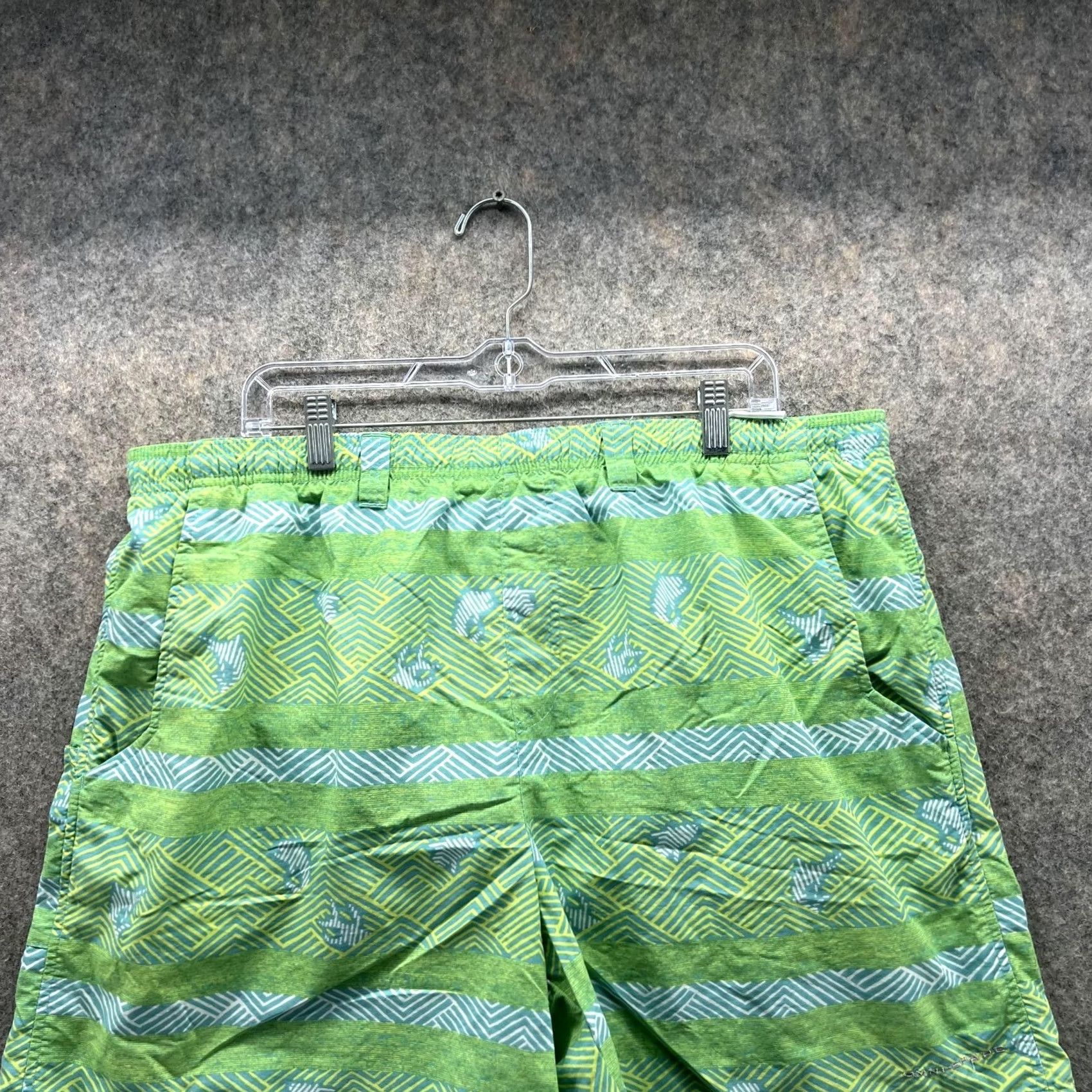 Swims VINTAGE Columbia Shorts Men XL Green Swim Bottom Lined PFG Performance Pockets Drawstring Size US 36 / EU 52 - 2 Thumbnail