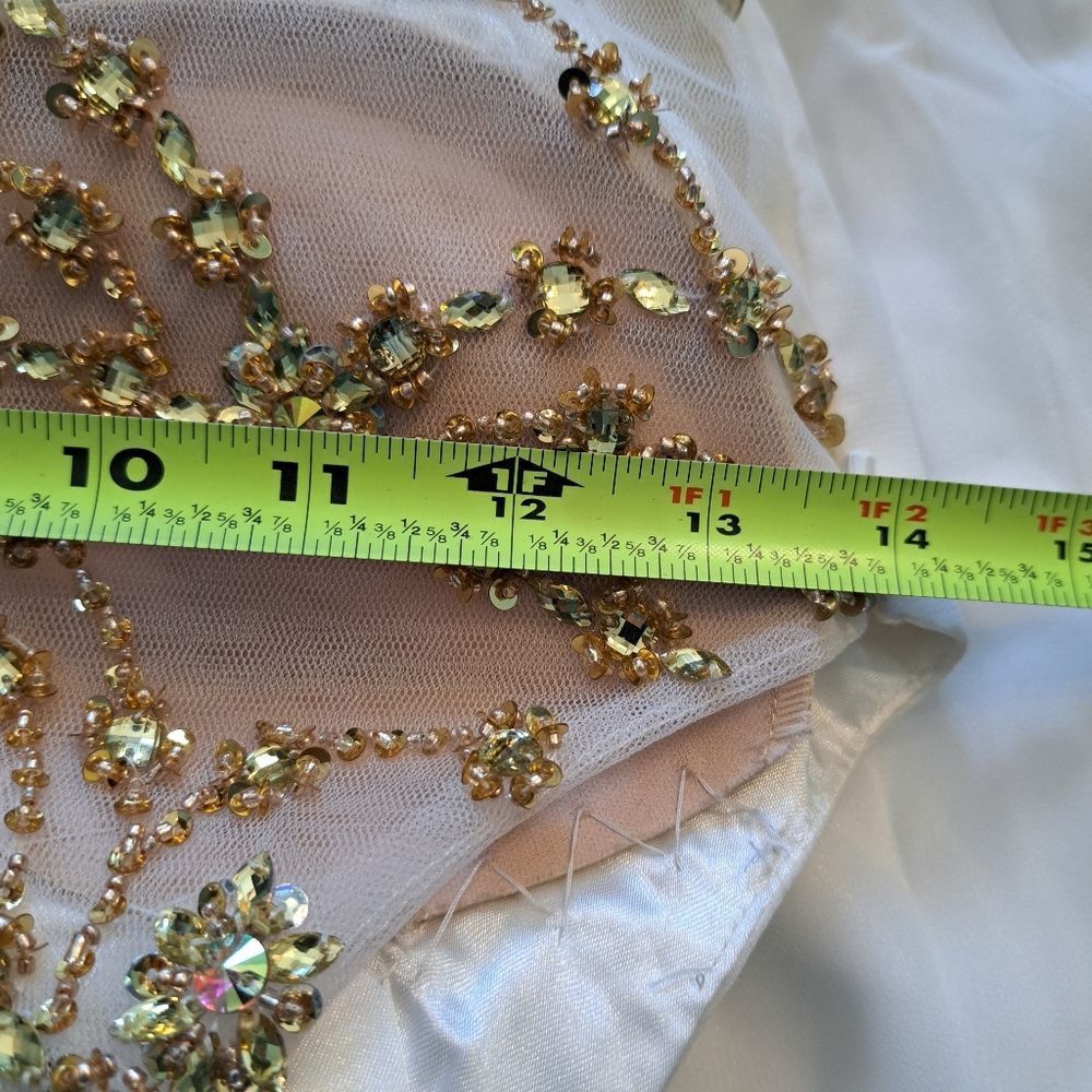 Other Dave & Johnny Embellished Rhinestones Illusion Back Long For Size XS / US 0-2 / IT 36-38 - 6 Thumbnail
