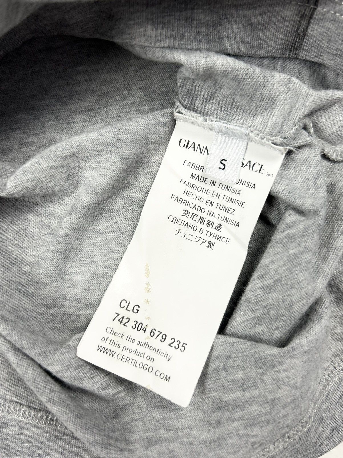 Versace Avant Grade Versace Collection Printed Graphic Tee gray y2k Size US S / EU 44-46 / 1 - 8 Thumbnail