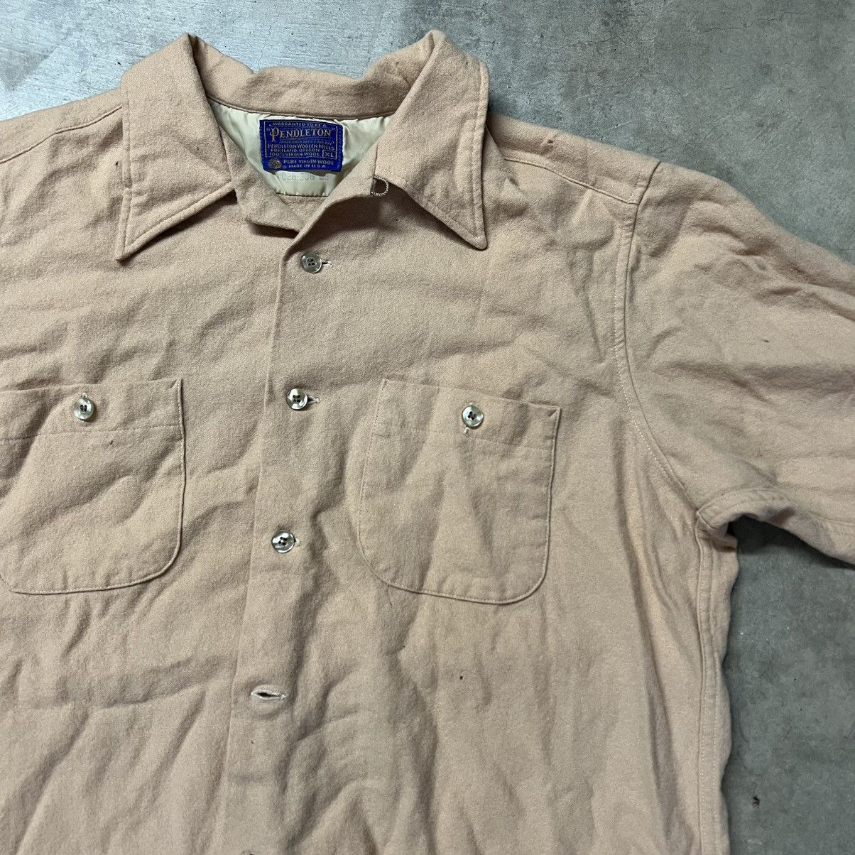 Pendleton × Vintage Vintage 90’s Pendleton 🇺🇸 CPO Loop-Collar Wool L/S Shirt Size US XL / EU 56 / 4 - 1 Thumbnail