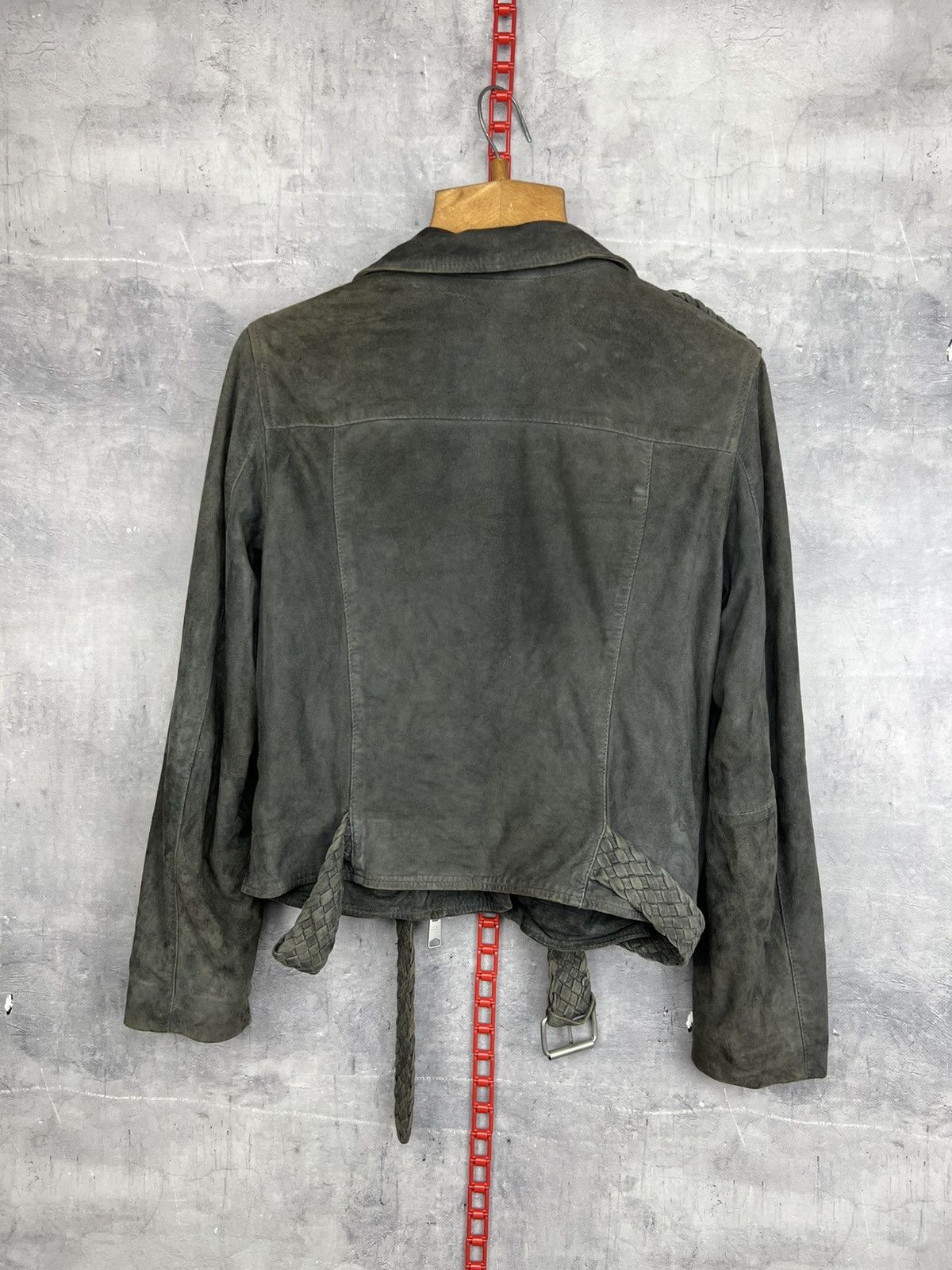 Allsaints ALLSAINTS Braided Wyatt Goat Leather Suede Biker Jacket EU36 Size S / US 4 / IT 40 - 24 Thumbnail