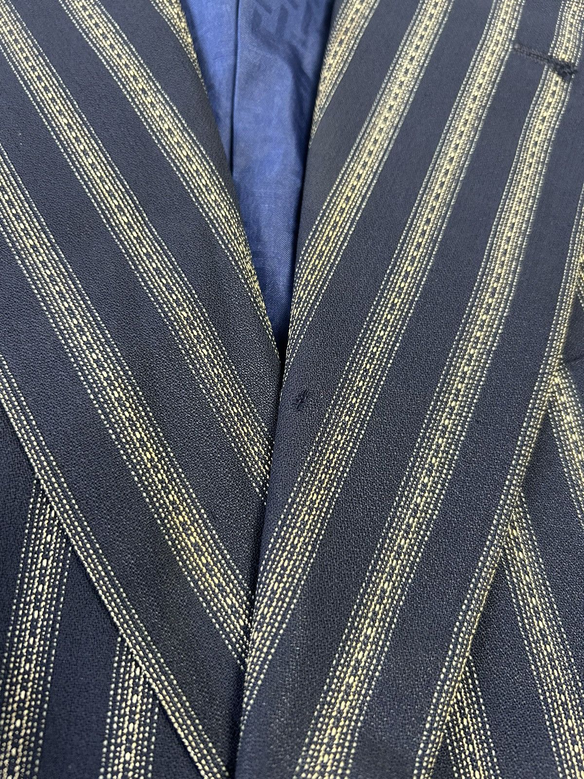 Japanese Brand CUSTOM TAILOR GEISHA SASAKI SAPPORO STRIPE BLAZER Size 38R - 3 Thumbnail