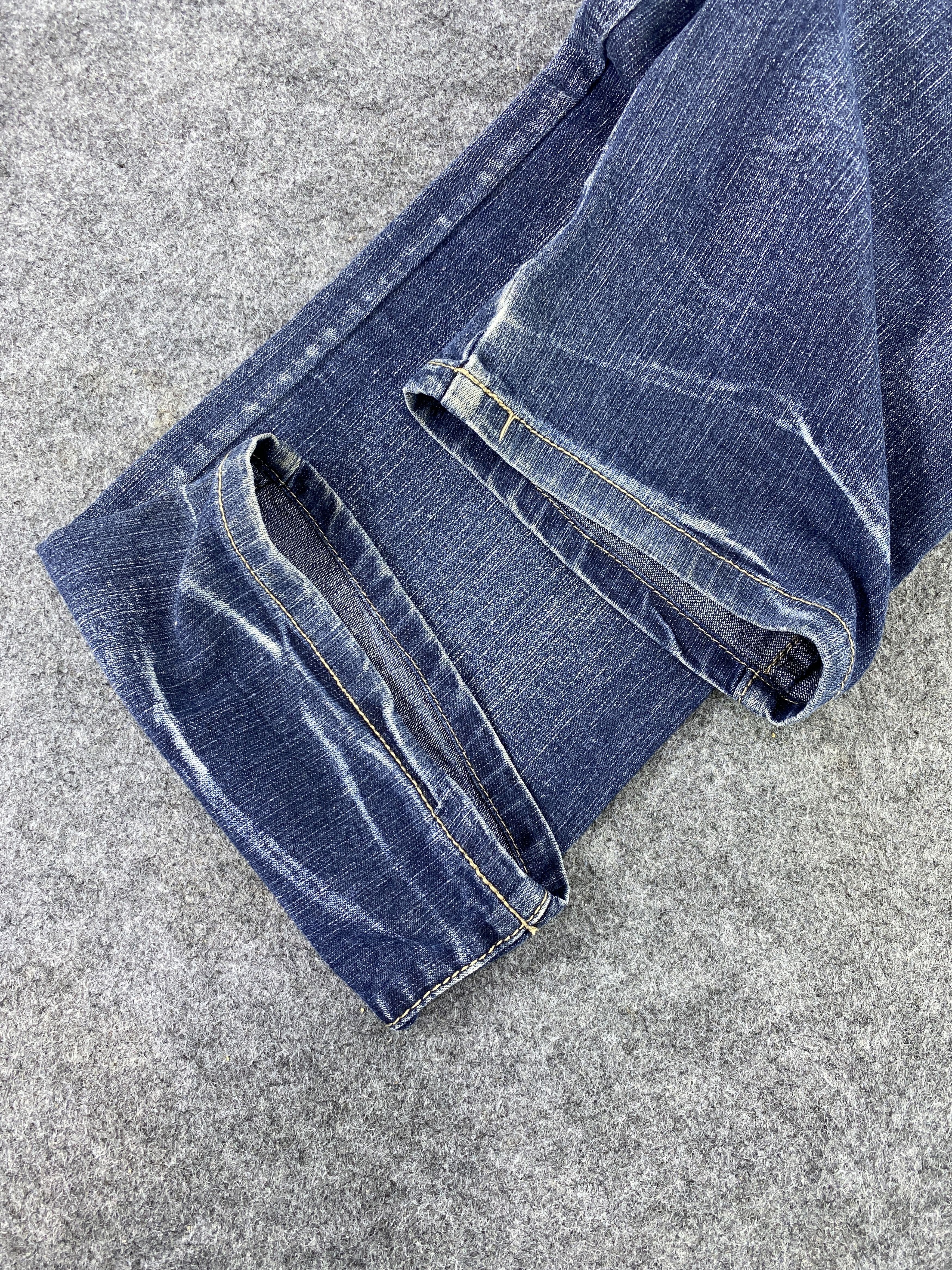 Japanese Brand Flag Stone Blue Wash Jeans - J982 Size US 27 - 14 Thumbnail