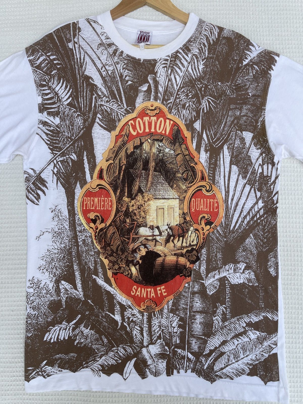 Ferre Last Drop🔥Rare🔥Vtg Studio 0001 Ferre Italy Fullprint T-Shirr Size US L / EU 52-54 / 3 - 8 Thumbnail
