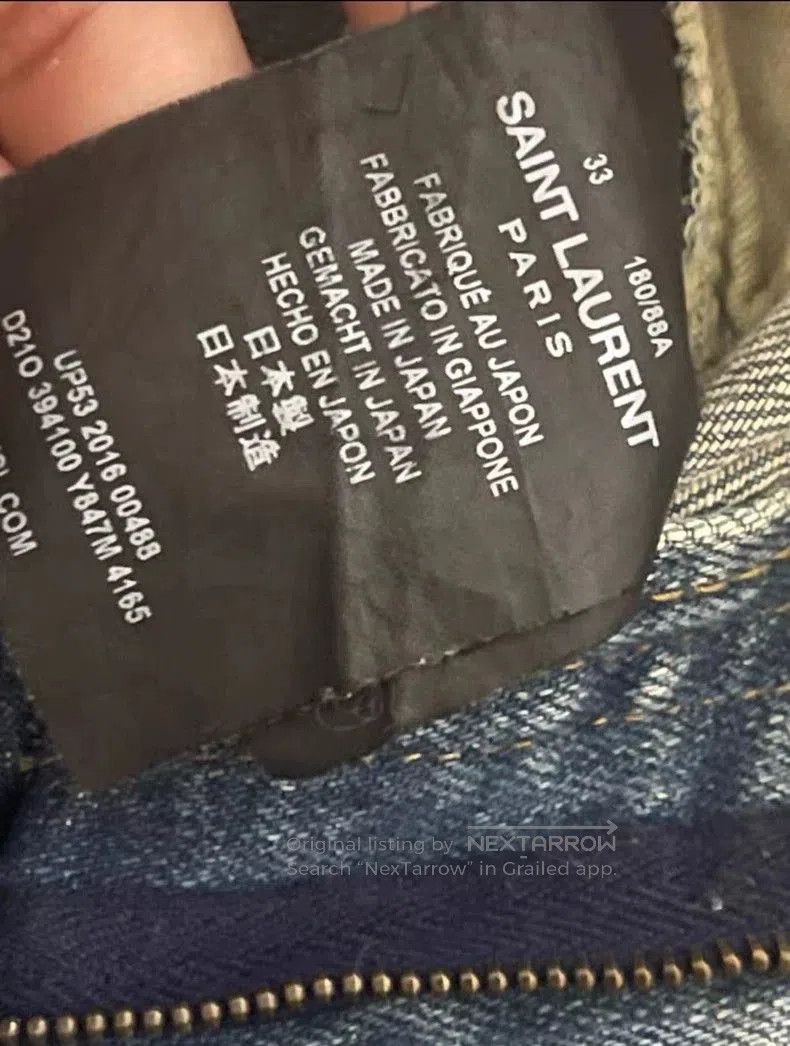 Saint Laurent Paris Saint Laurent Distressed Denim Jeans. Size US 33 - 8 Thumbnail