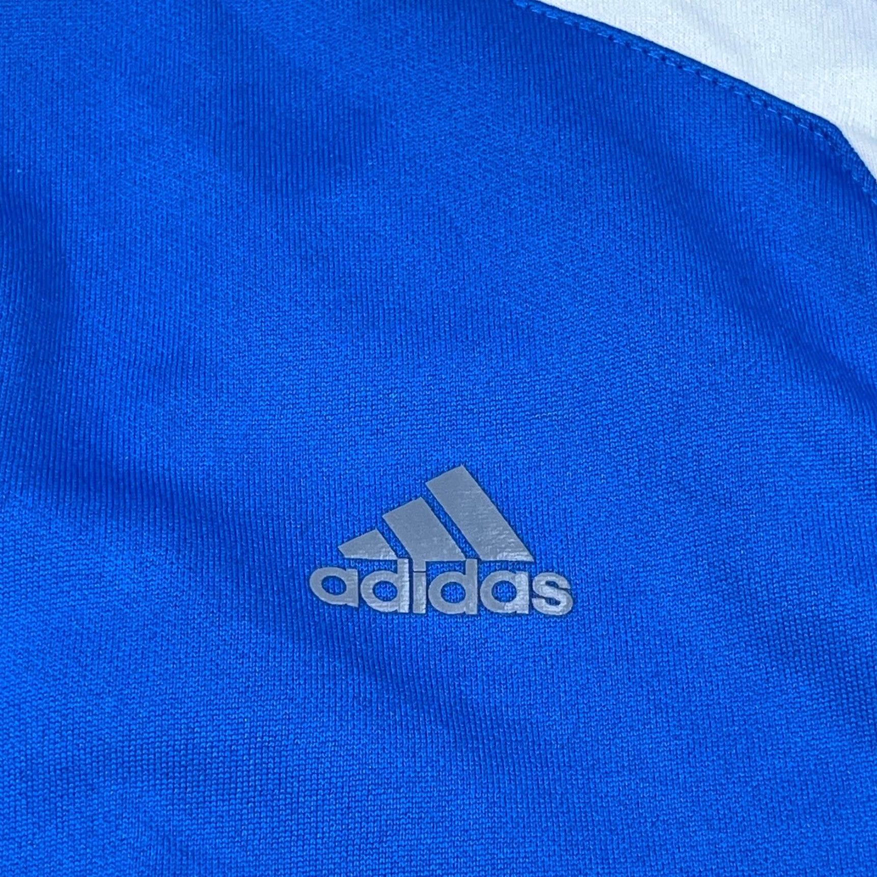 Adidas Adidas Track Jacket Men 2XL Royal Blue Gray Full Zip Sweatshirt Warm Up Run Shirt Jacket Size US XXL / EU 58 / 5 - 5 Thumbnail