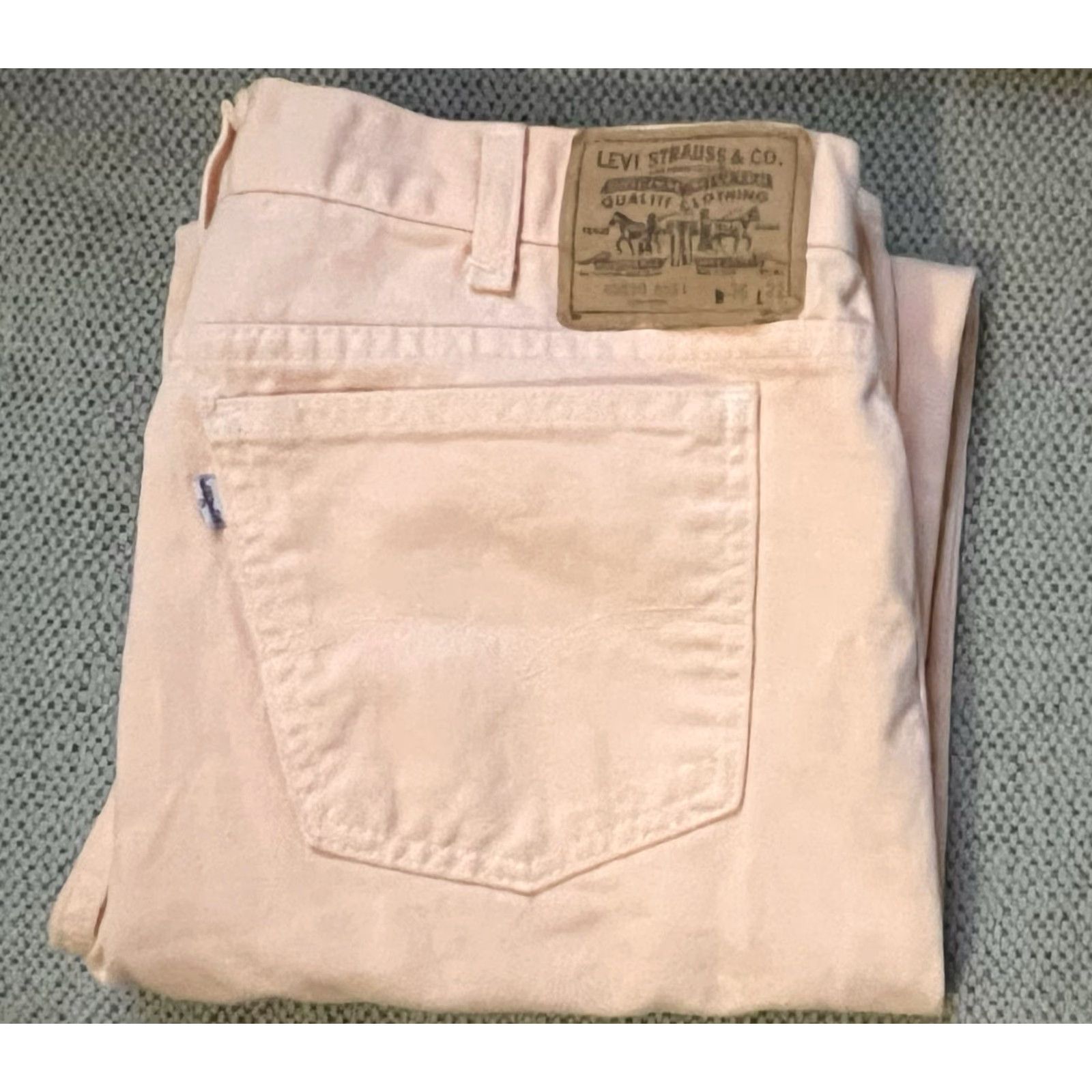 Levi's VINTAGE Levi's Jeans Men’s 80s 90s Salmon Orange Denim 36x32 5-Pocket Straight 40550-8641 Regular (USA) Mens Size US 36 / EU 52 - 2 Thumbnail