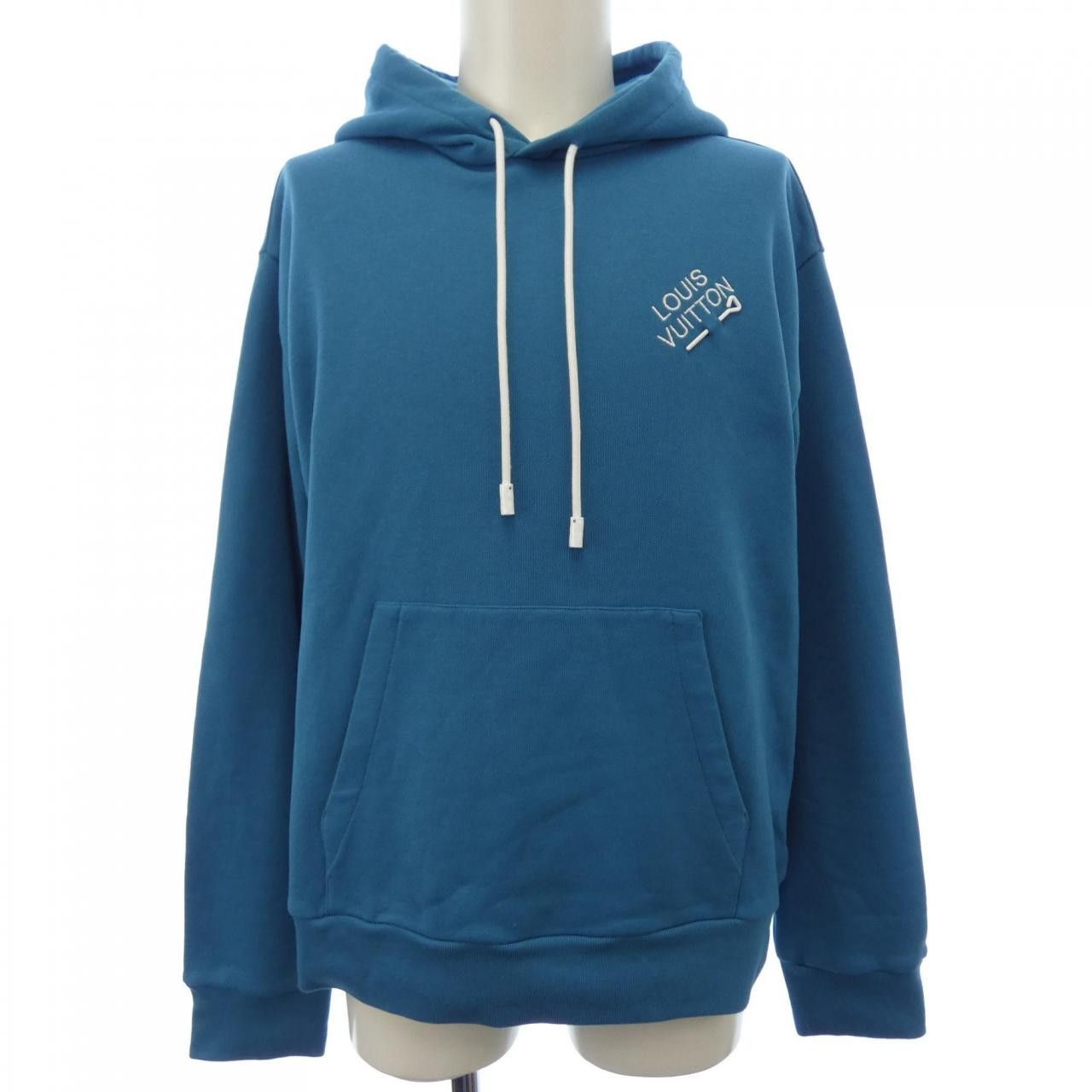 Louis Vuitton Louis Vuitton Louis Vuitton Signature Hoodie with Embroidery Hoodie Cotton Sweatshirts & Hoodies HNY56WIHN DUTY FREE for USA Size ONE SIZE - 1 Thumbnail